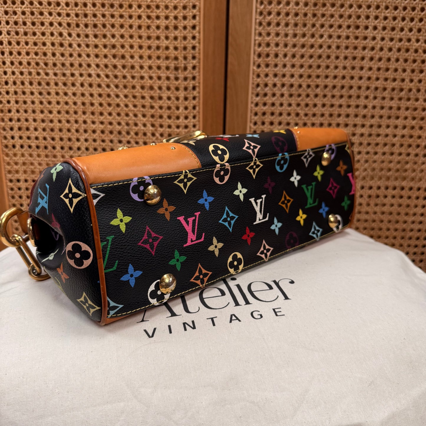 Louis Vuitton 2003 Murakami Black Monogram Beverly MM