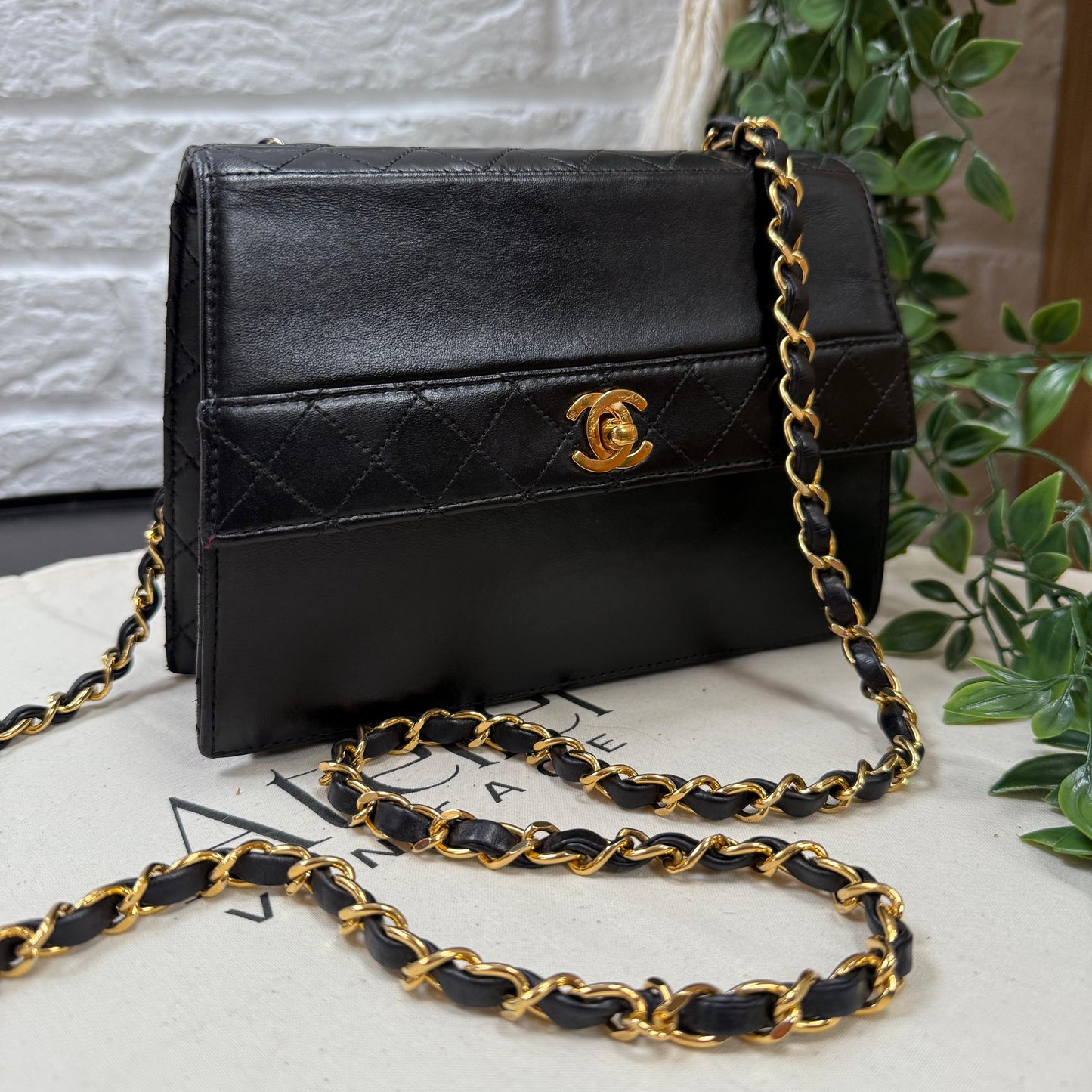 Chanel 1986 Quilted Lambskin Trapeze Bag