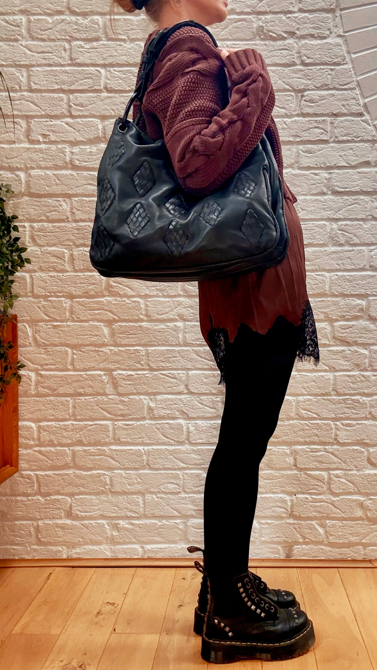 Bottega Veneta Early 1990s Diamond Woven Intrecciato Tote