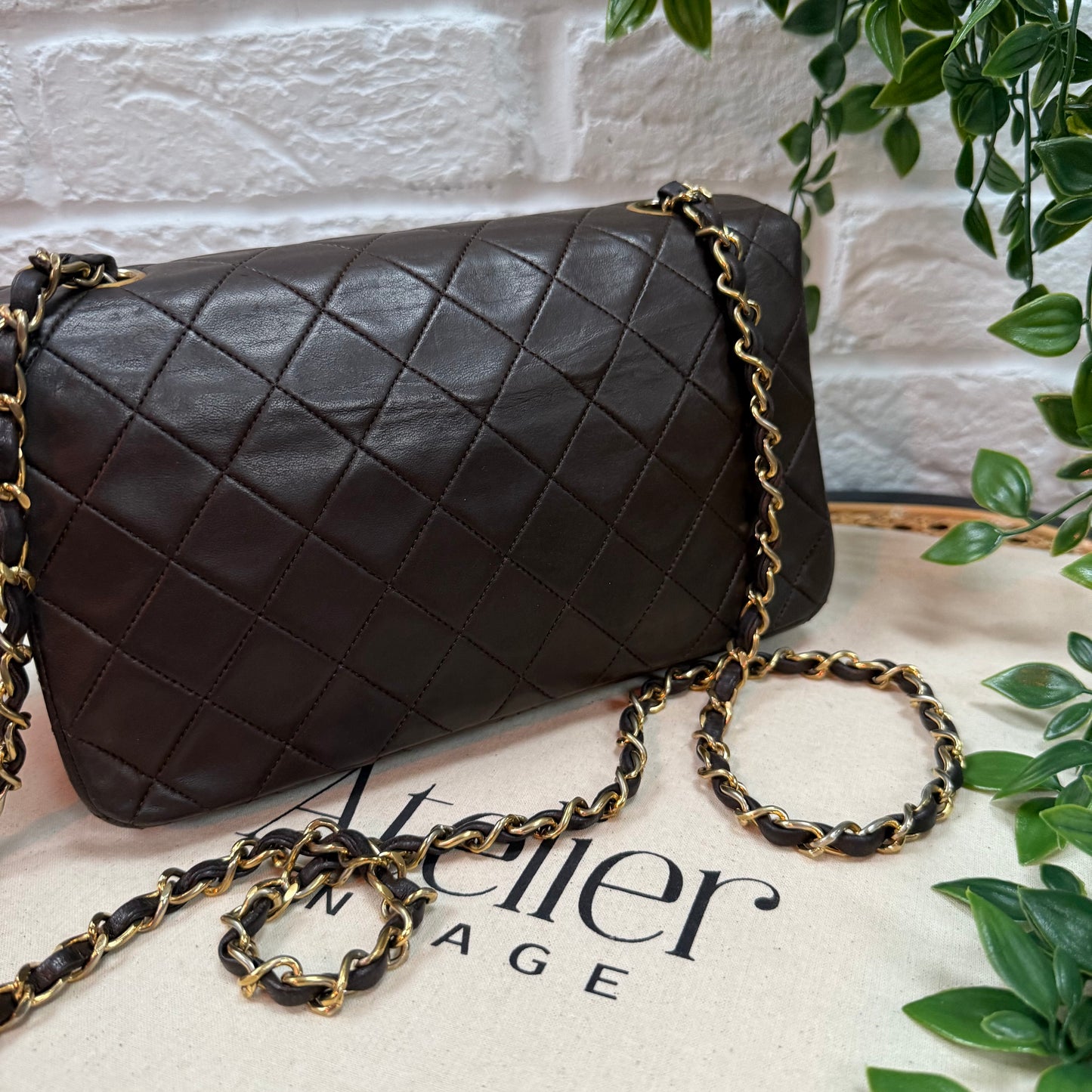 Chanel Rare 1989 Chocolate Brown Classic Medium Rectangle Full Flap