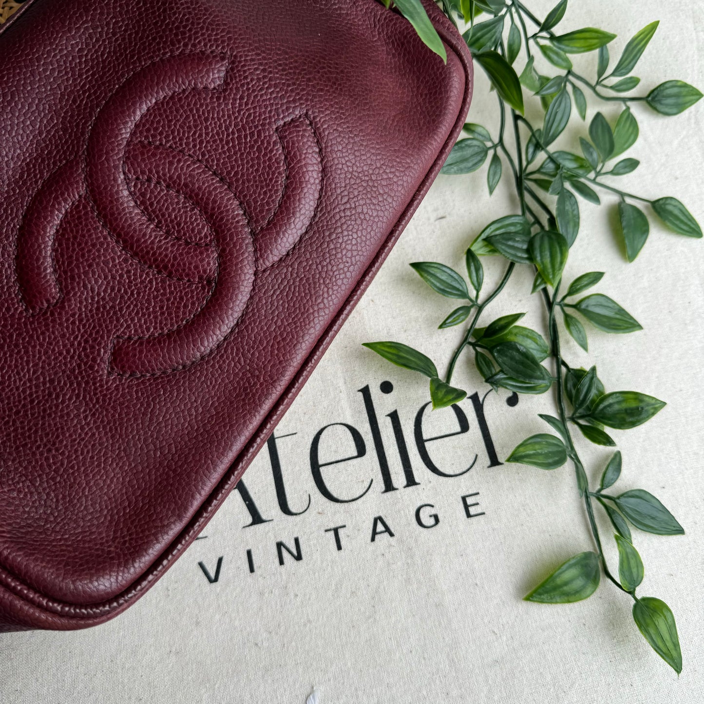 Chanel Early 1990s Caviar Leather Vanity/Toiletry Case