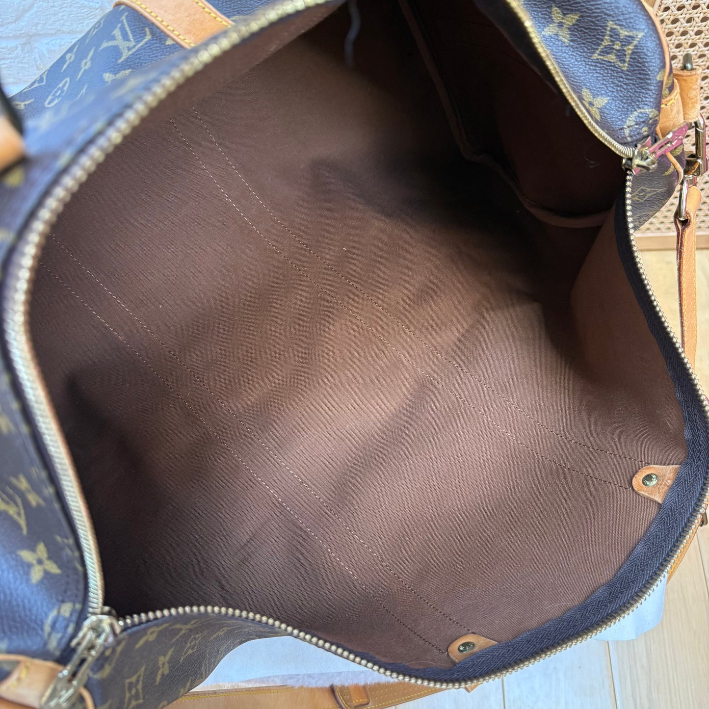Louis Vuitton 1989 Keepall Bandoulier 50 with luggage tag & handle strap