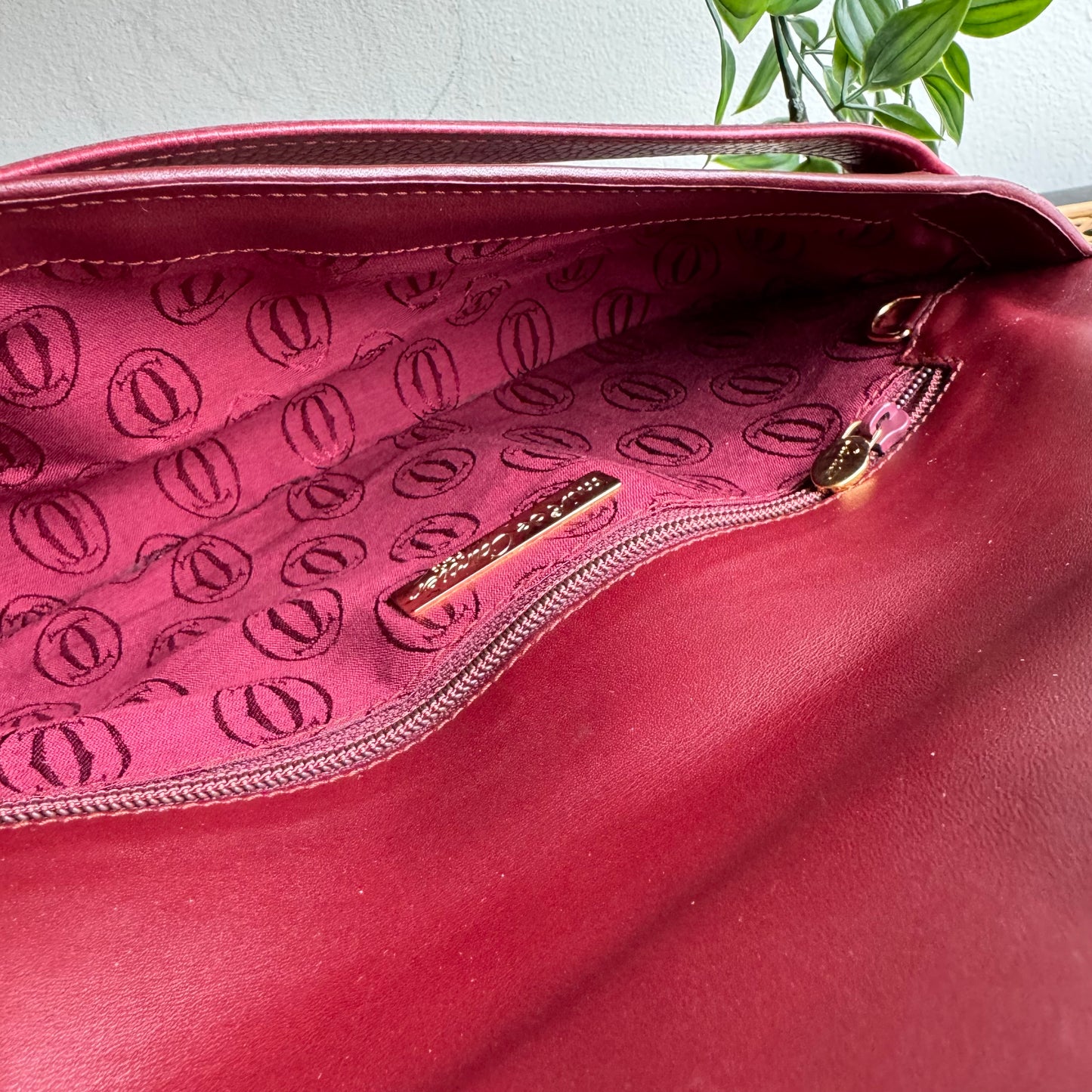 Cartier 1980s Clutch Bag with non branded gold chain