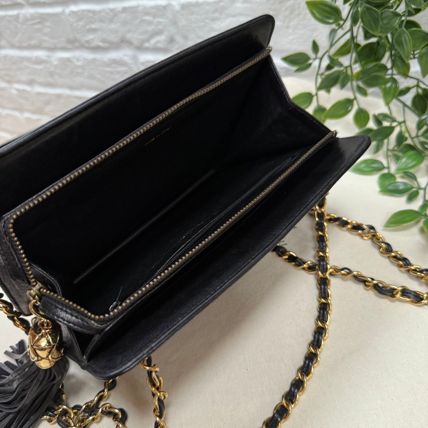 Chanel 1989 Cross Body Tassel Mini zip Tote
