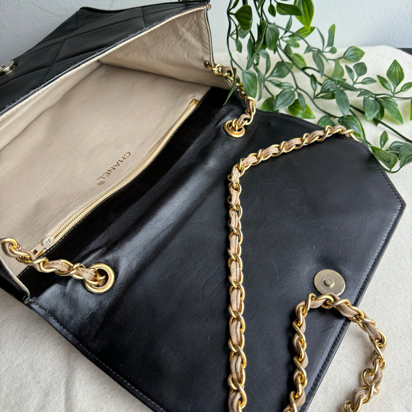 Chanel 1989 Vintage Two Tone Full Flap Bag