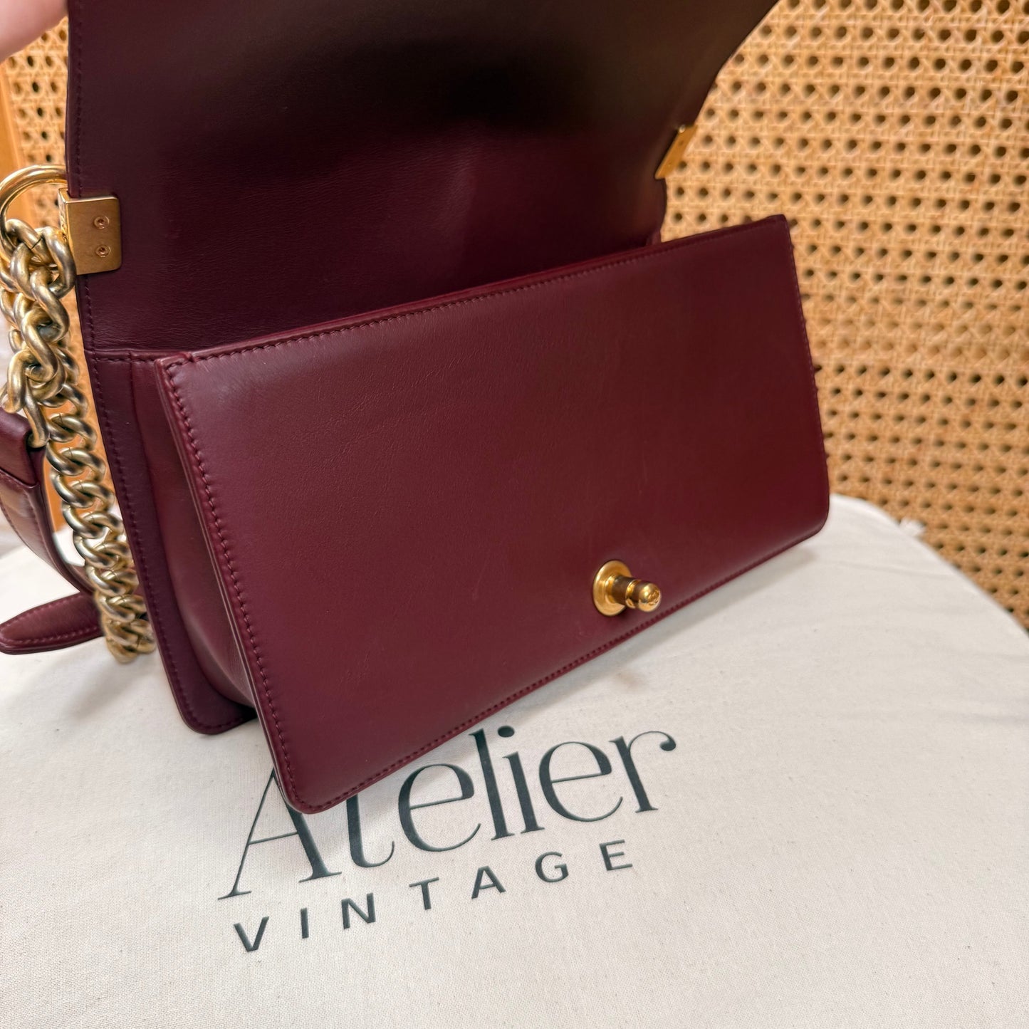 Chanel Rare 2016 Bordeaux Le Boy in Caviar mix