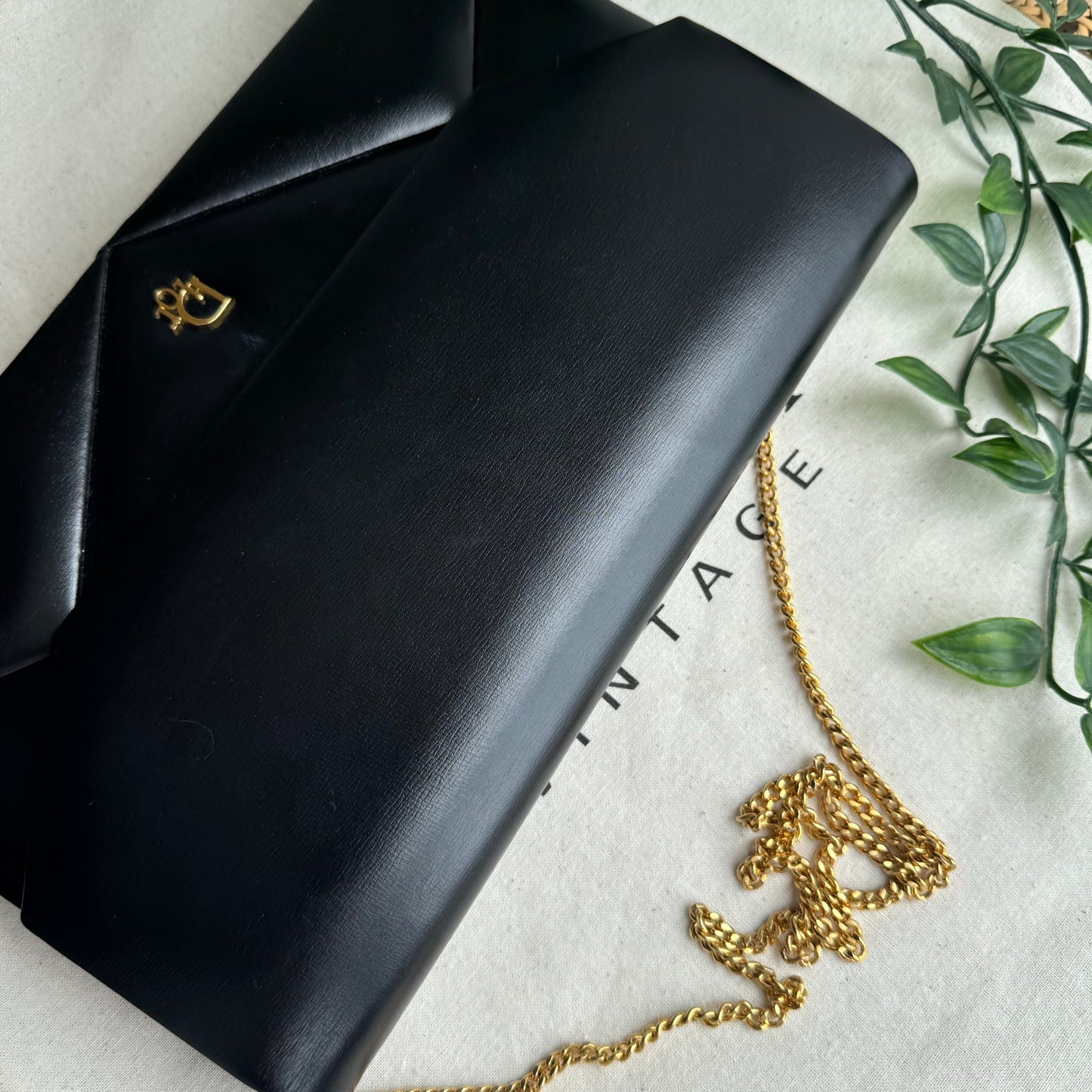 Dior 1980s Quilted Two Way Chain Strap Bag with Box