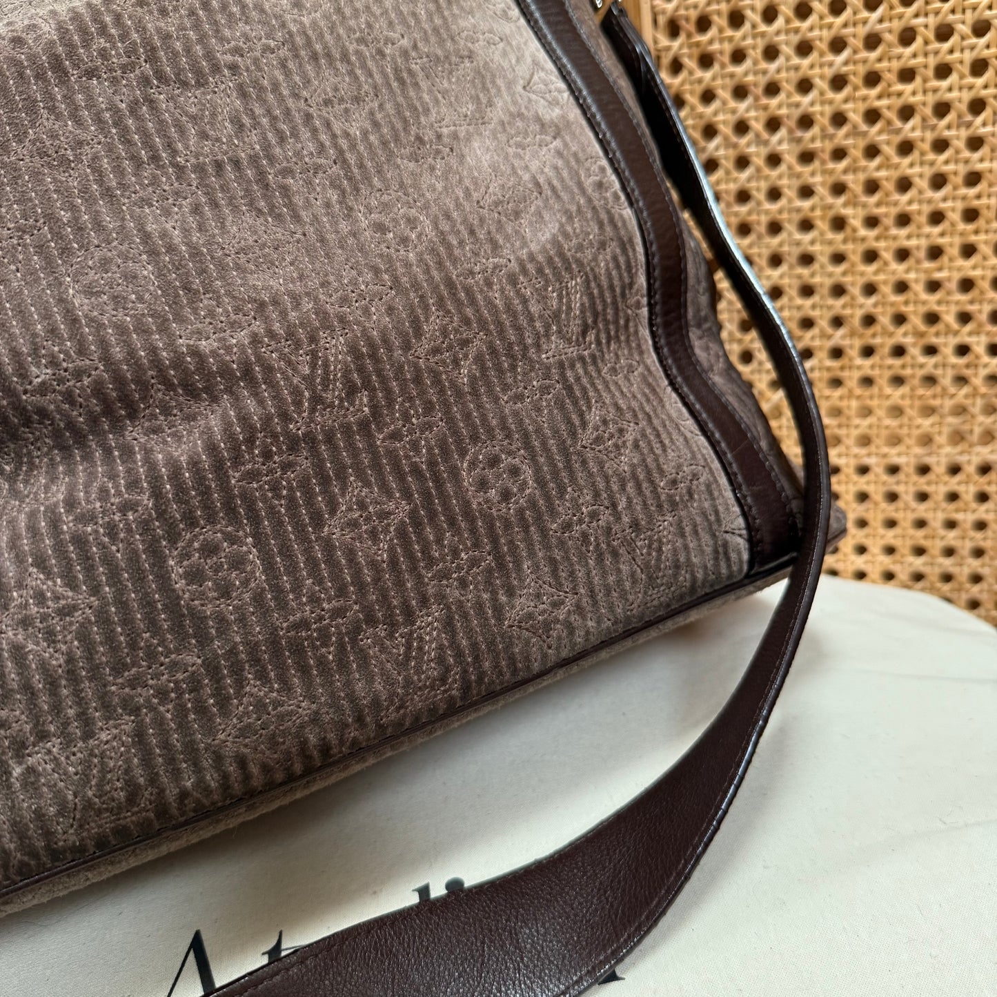 Louis Vuitton 2011 Antheia in Monogram Brown Suede & Leather Two Way