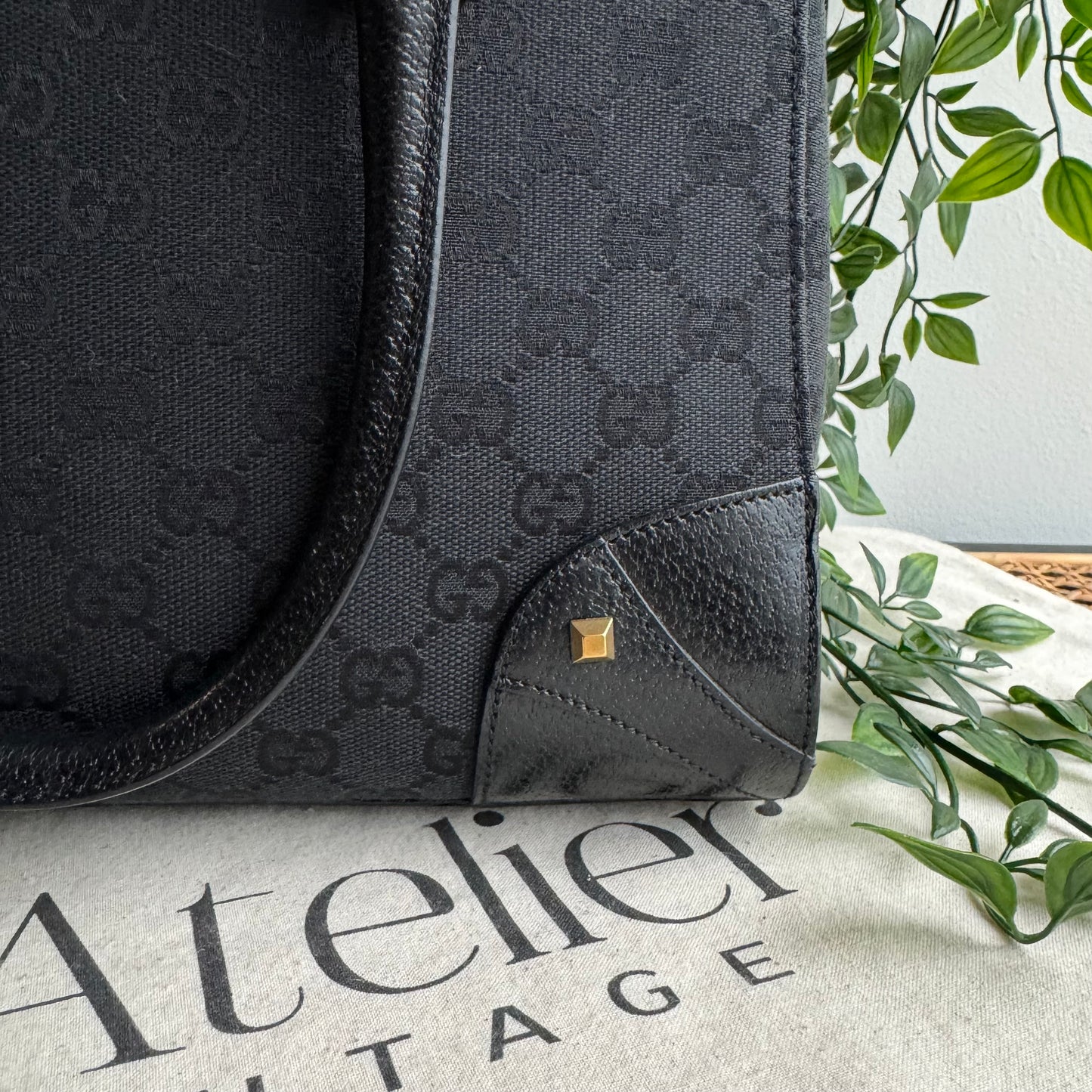 Gucci Gold Stud Vintage Tote