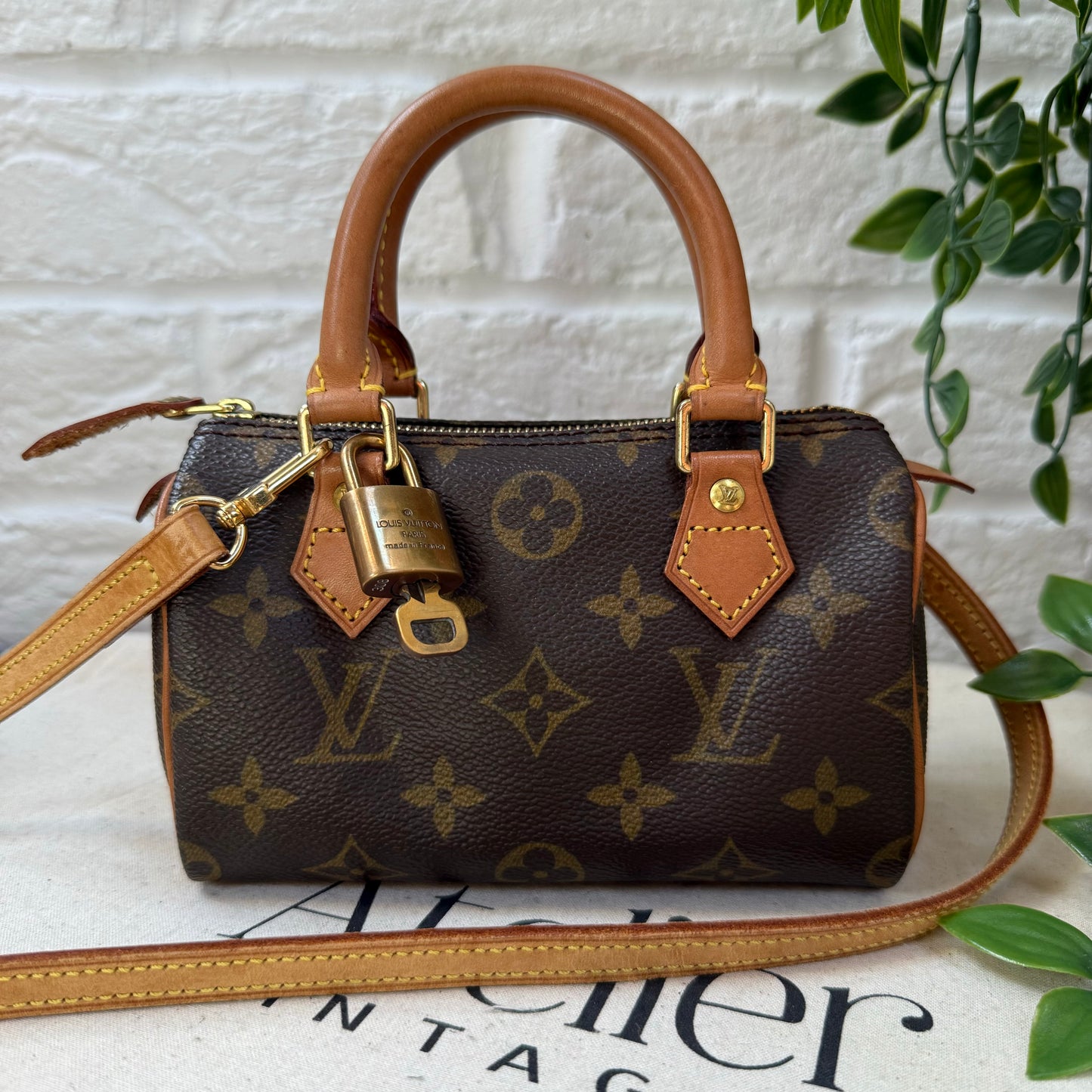 Louis Vuitton Speedy Nano with Strap & Padlock