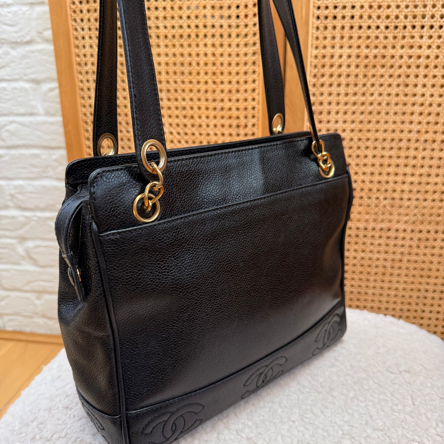 Chanel 1994 Triple CC Caviar Tote