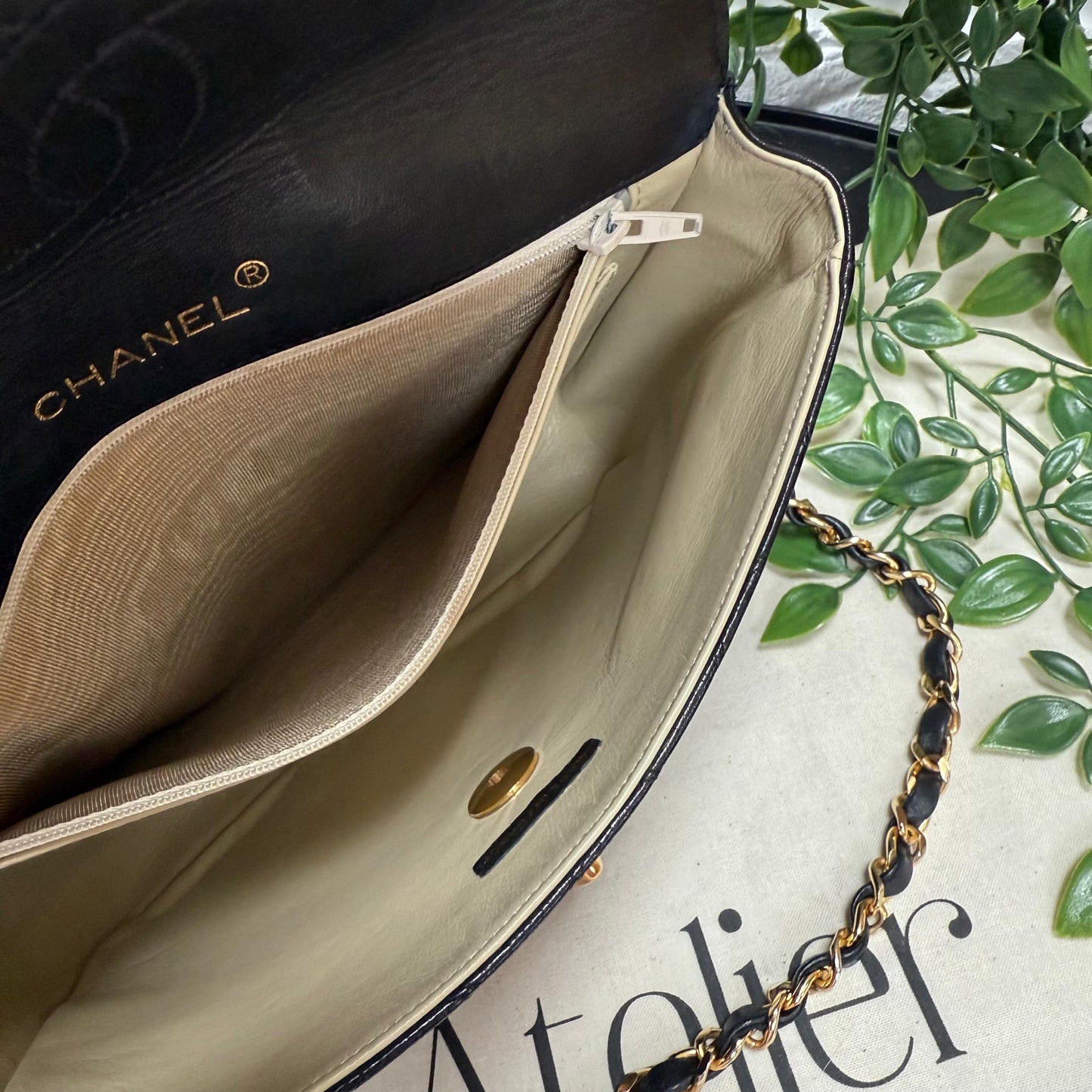 Chanel Jumbo CC Clasp Black Lambskin Cross Body