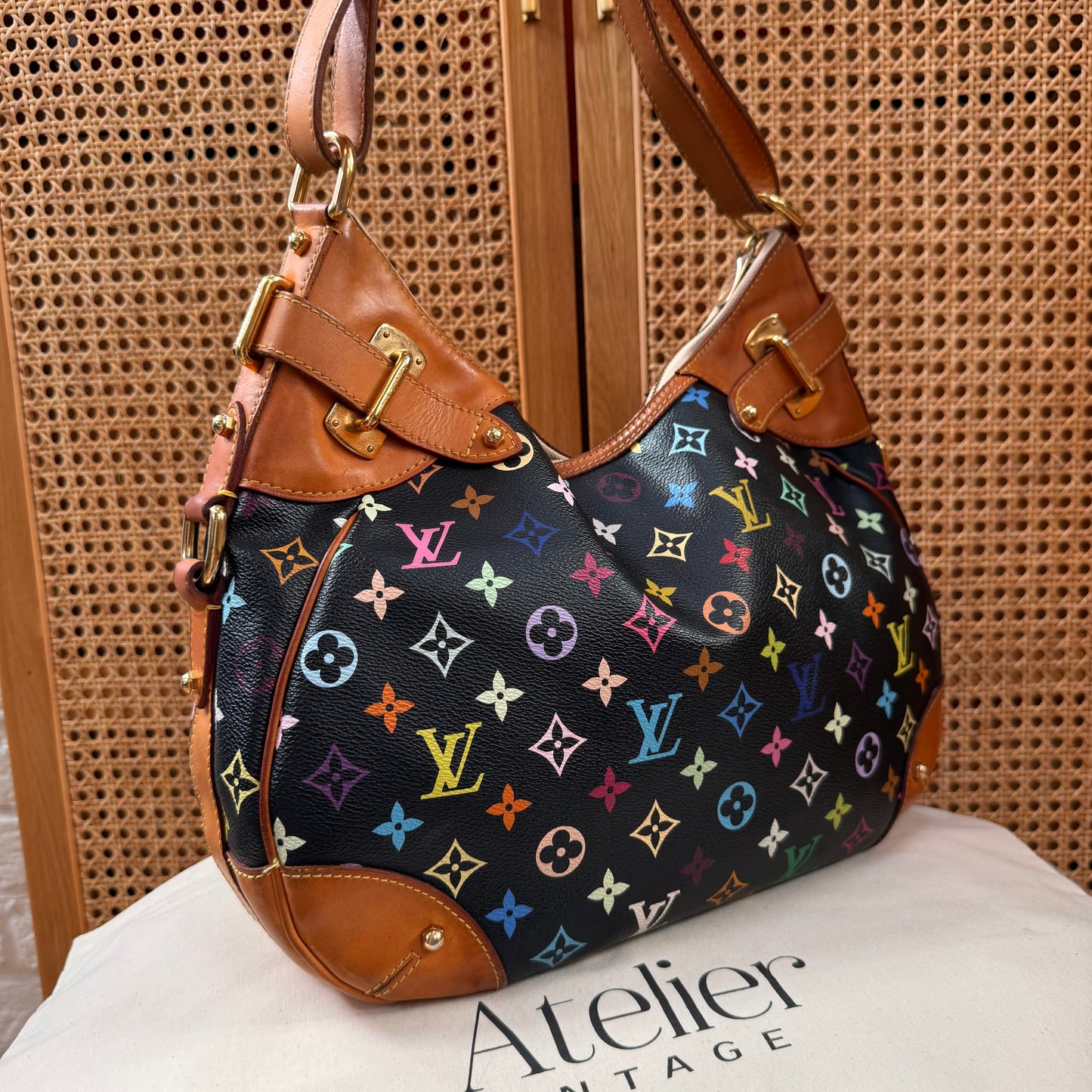 Louis Vuitton 2003 Original Murakami Black Greta