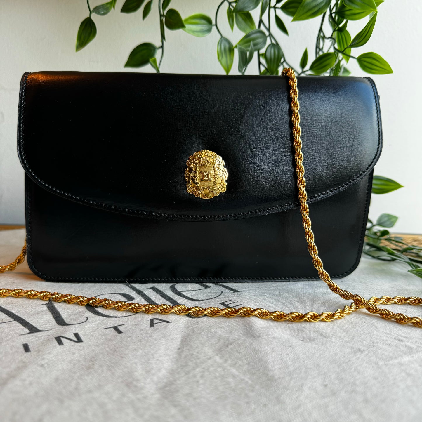 Celine Vintage Triomph Chain Strap Bag