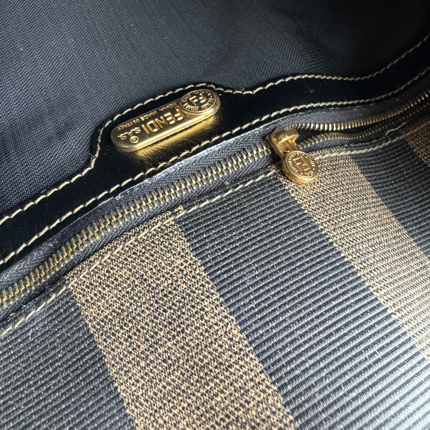 Fendi Pequin Bucket Bag