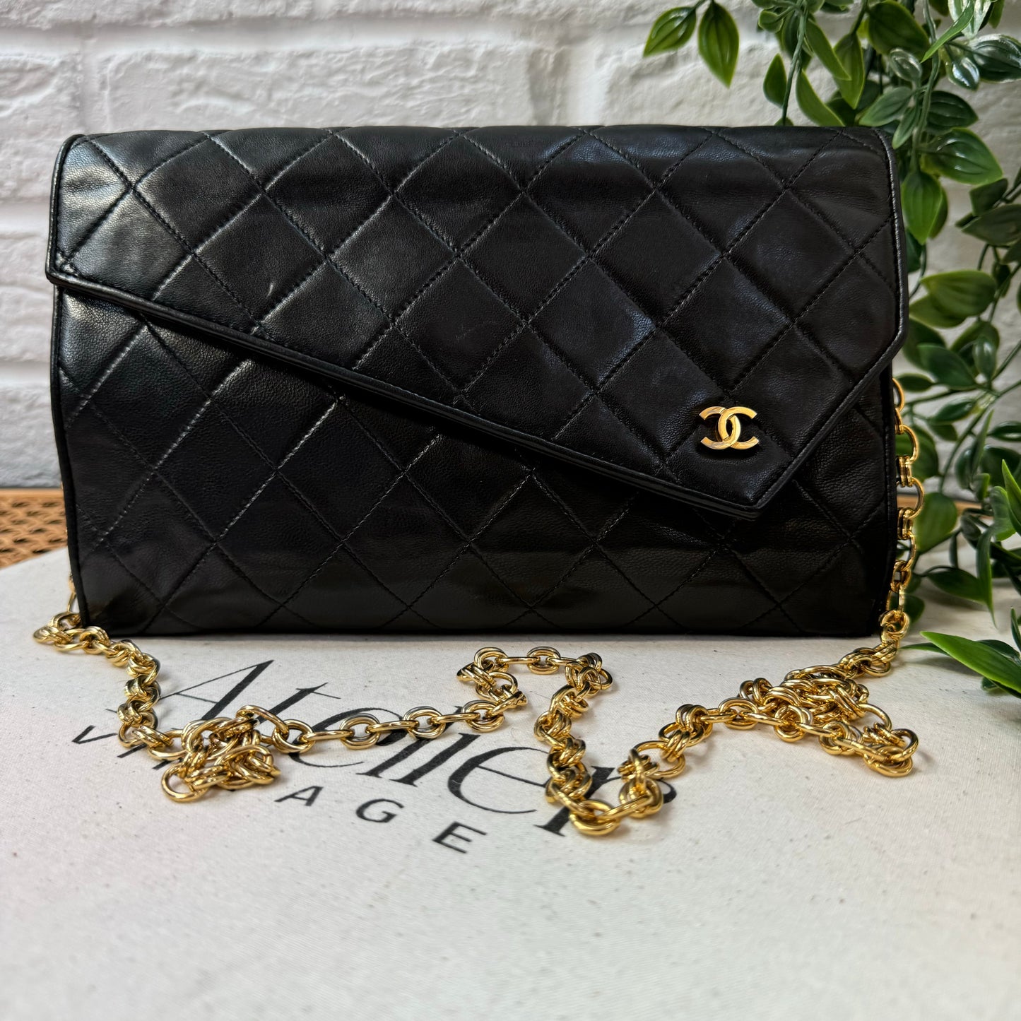 Chanel 1986 Rare Asymmetric Envelope Bag