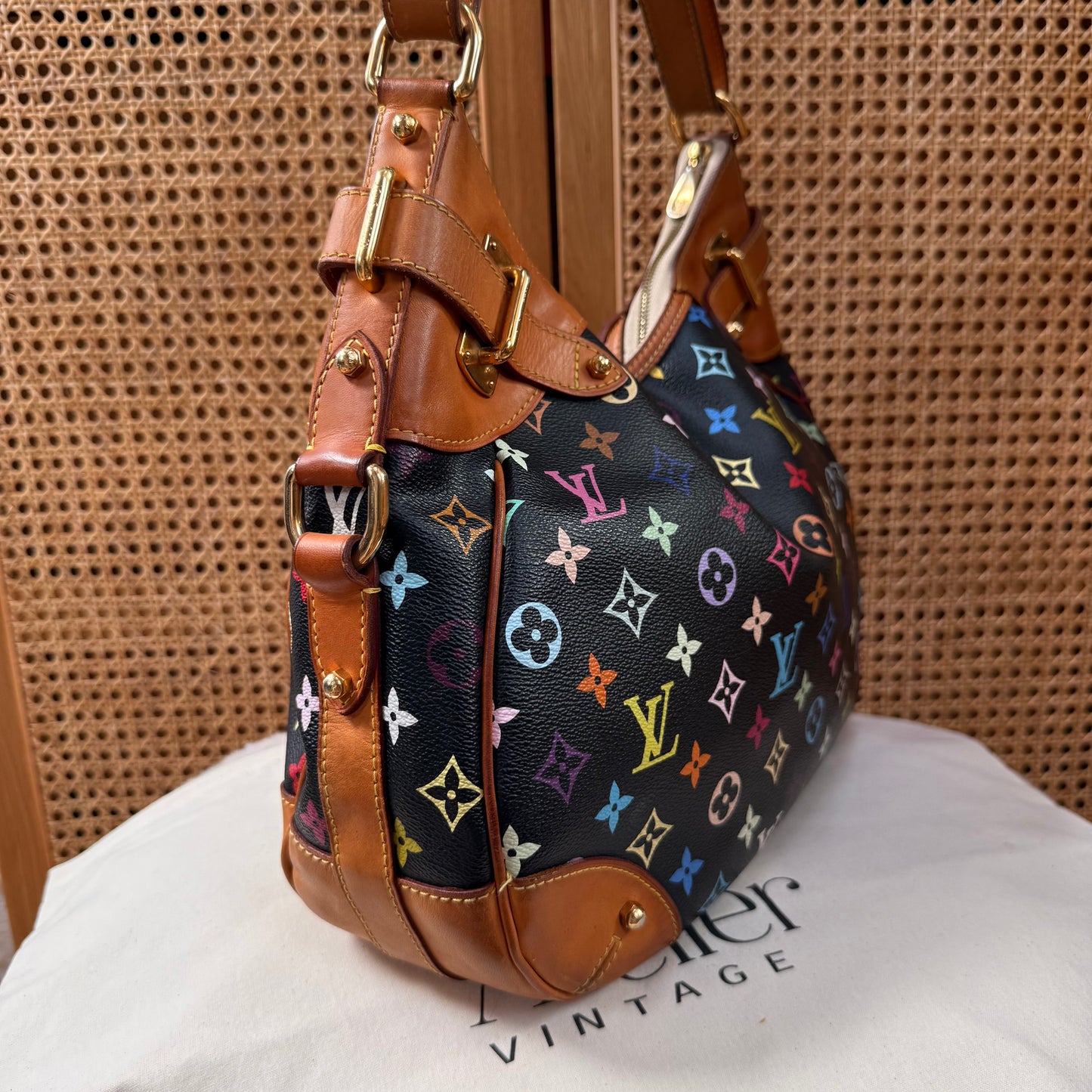 Louis Vuitton 2003 Original Murakami Black Greta