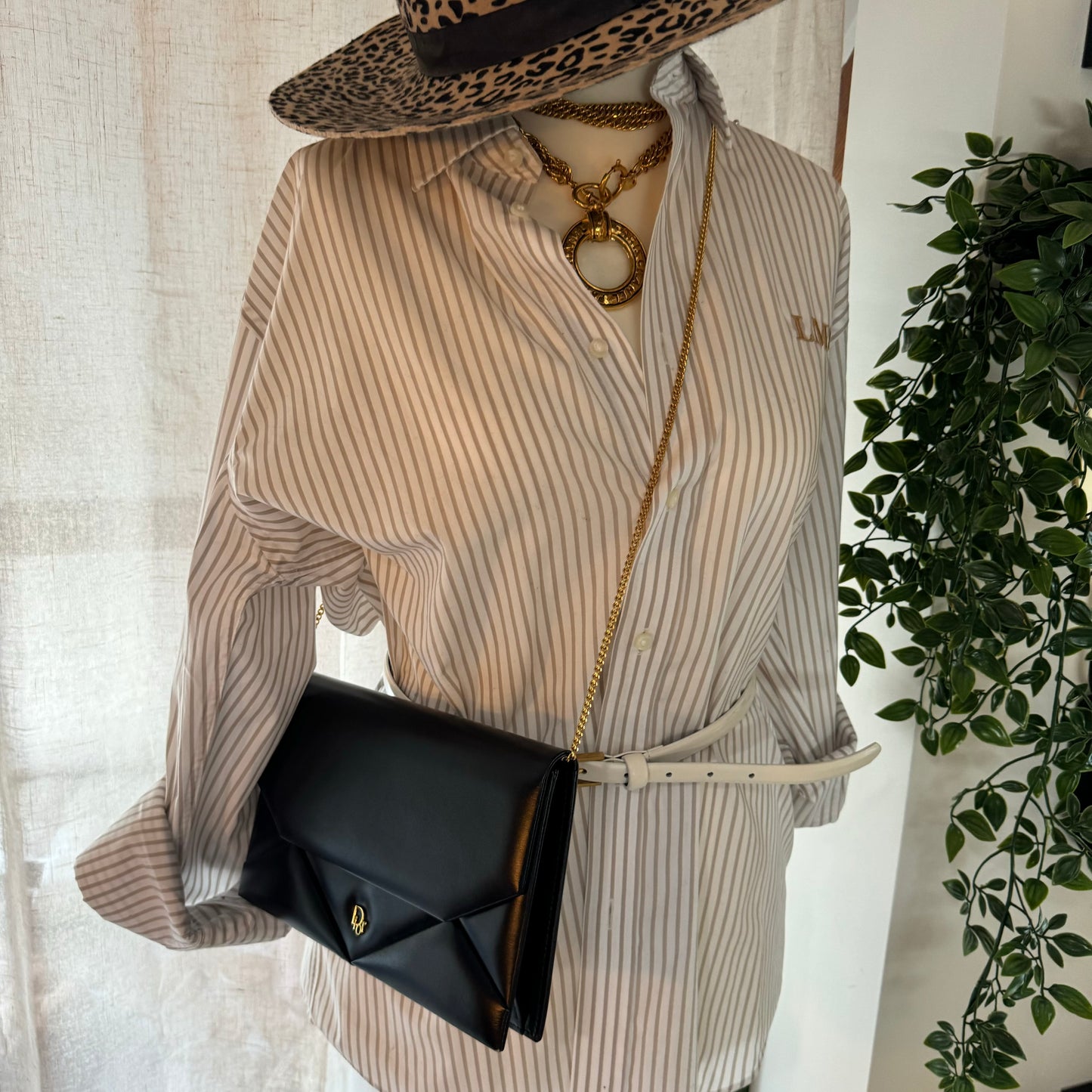 Dior 1980s Quilted Two Way Chain Strap Bag with Box