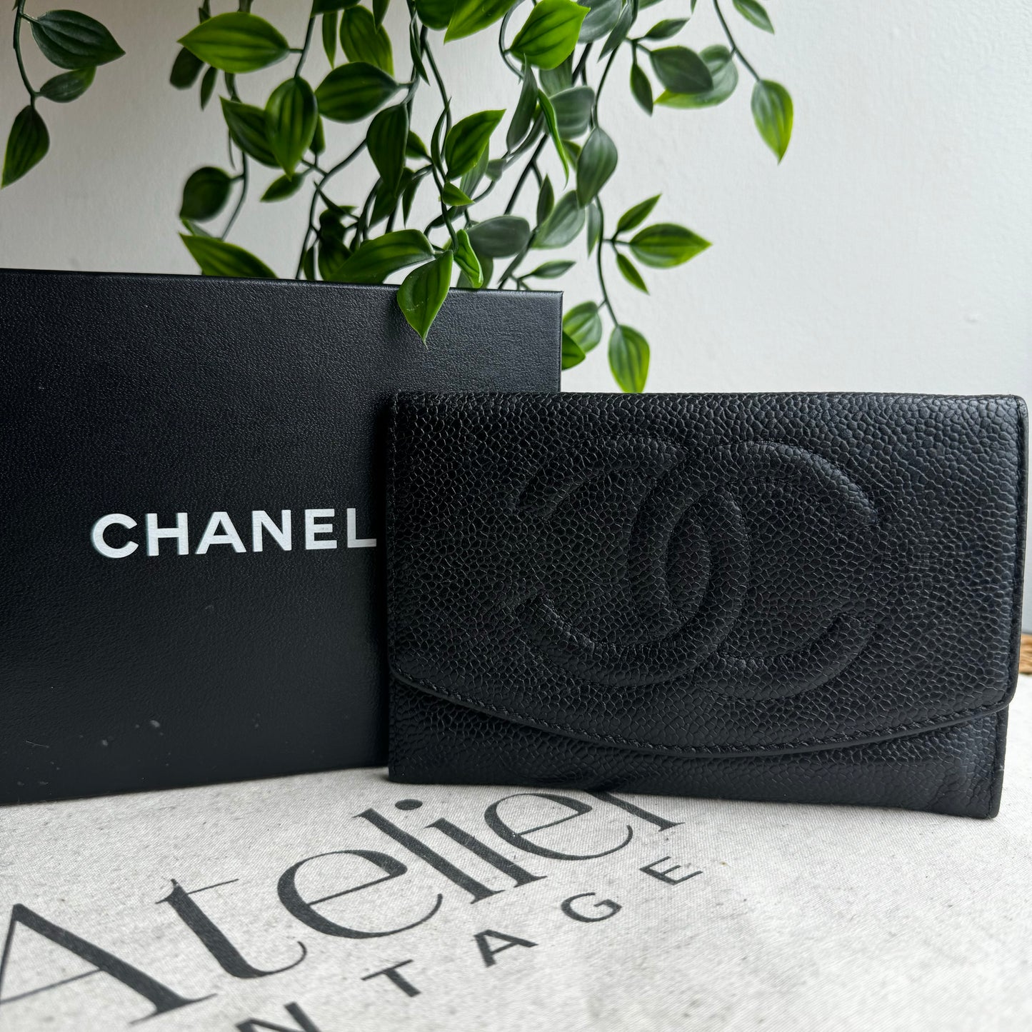 Chanel Caviar Leather CC Purse