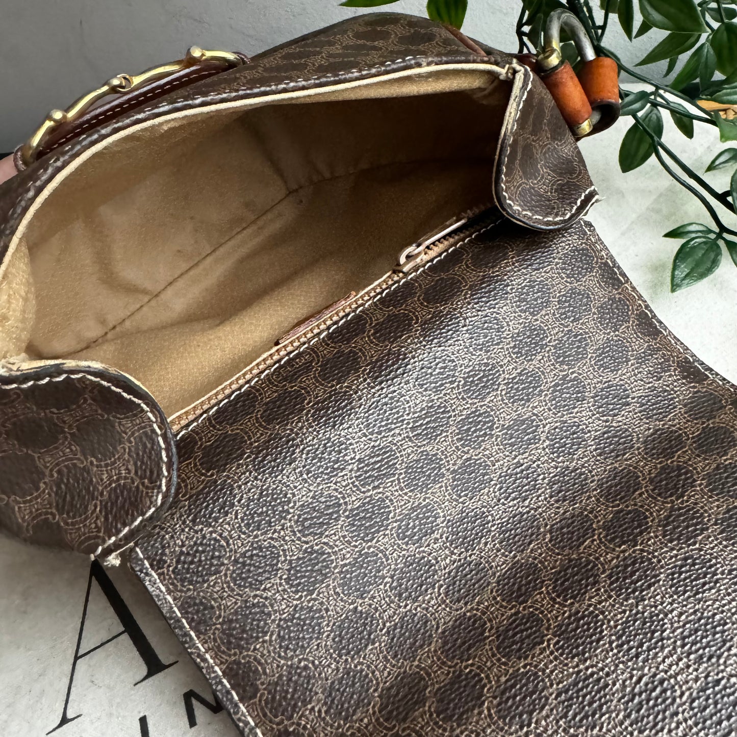 Celine Macadam Horse Bit Shoulder Bag