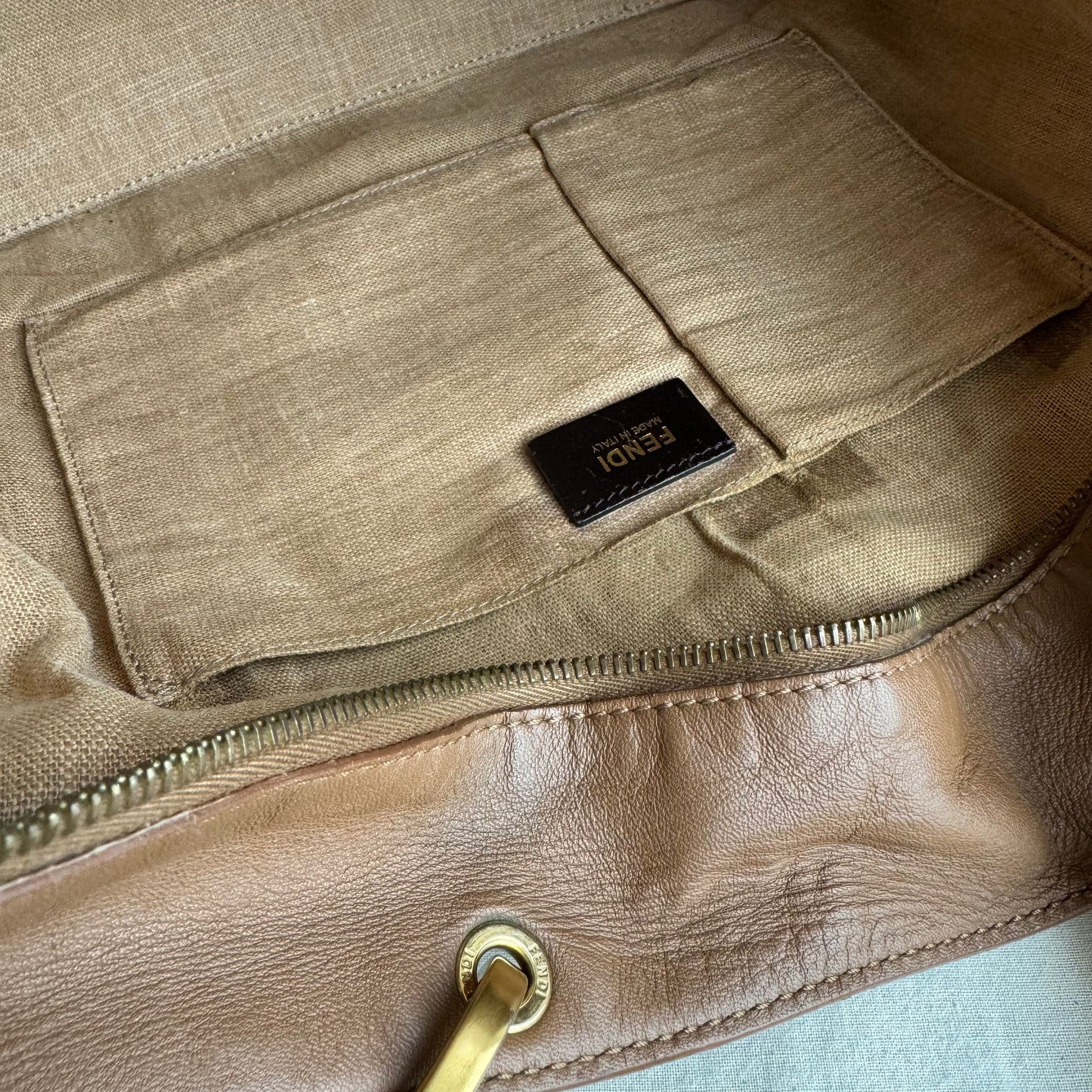 Fendi Pequin Two Way Tote