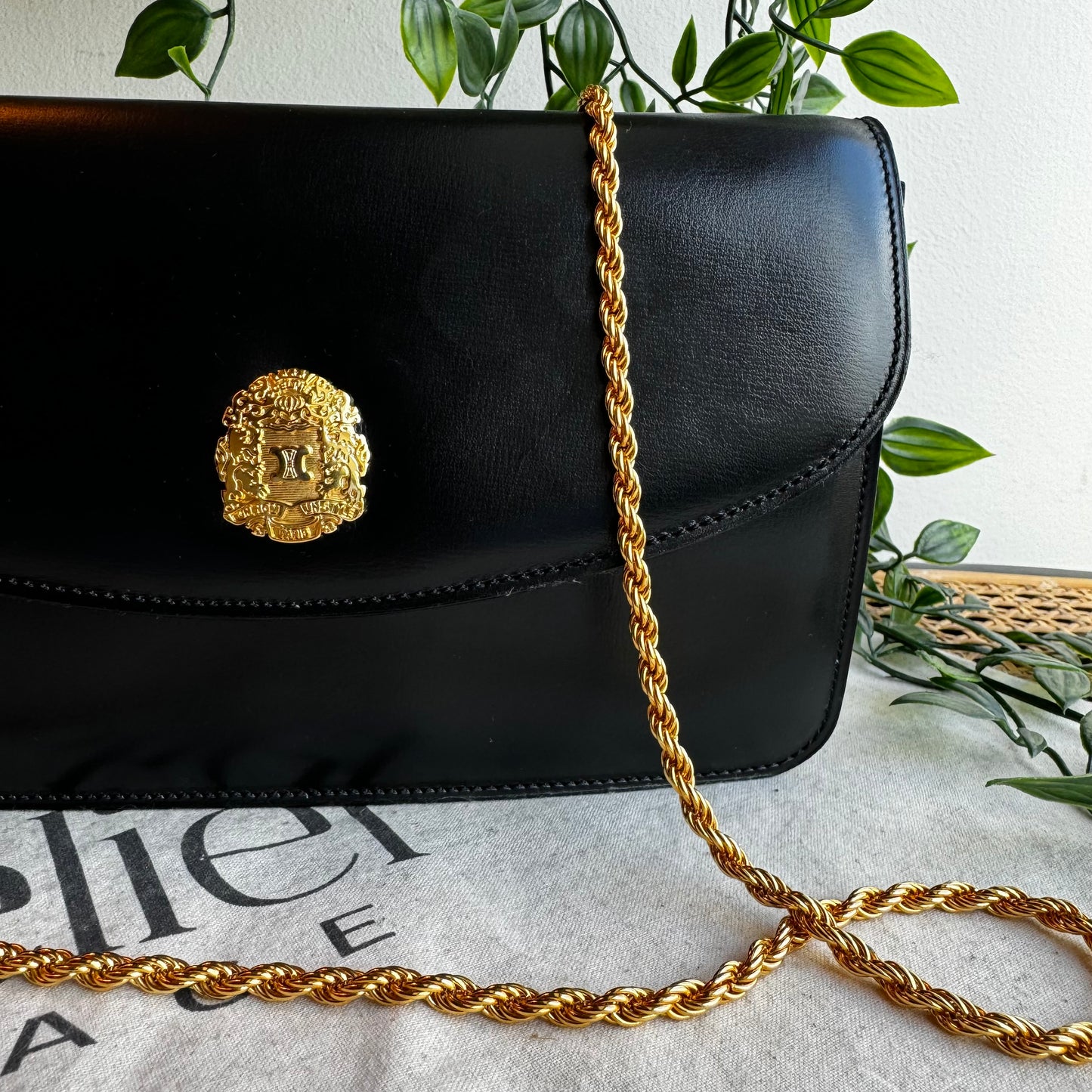 Celine Vintage Triomph Chain Strap Bag