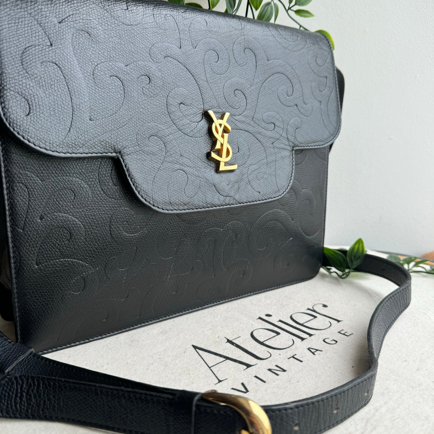 Saint Laurent 1980s Arabesque Cross Body Bag