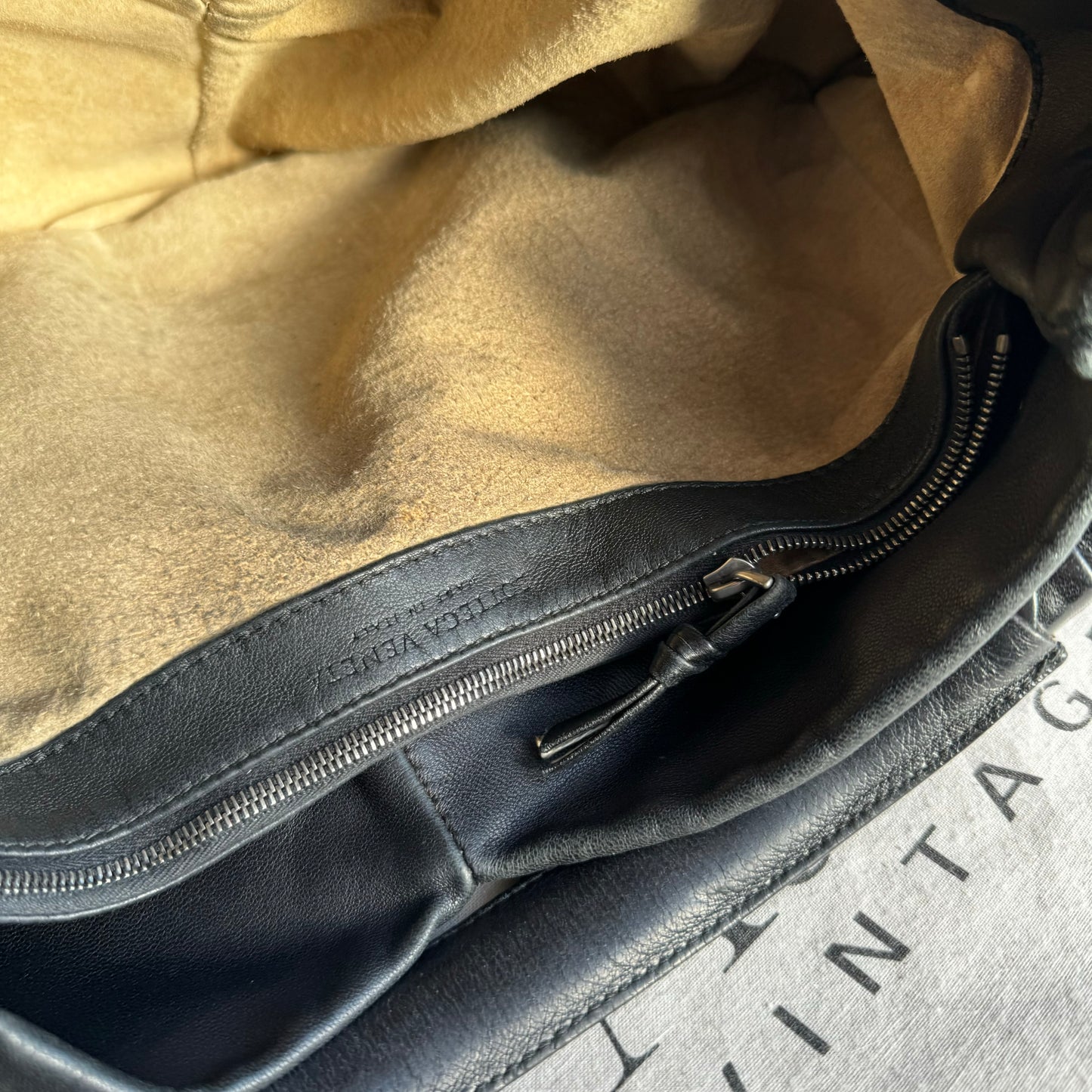 Bottega Veneta Black Intrecciato Fortune CookieShoulder Bag