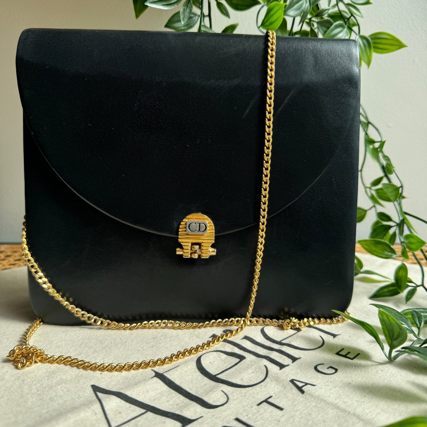 Dior 1980s Vintage Two Way Chain Strap Bag