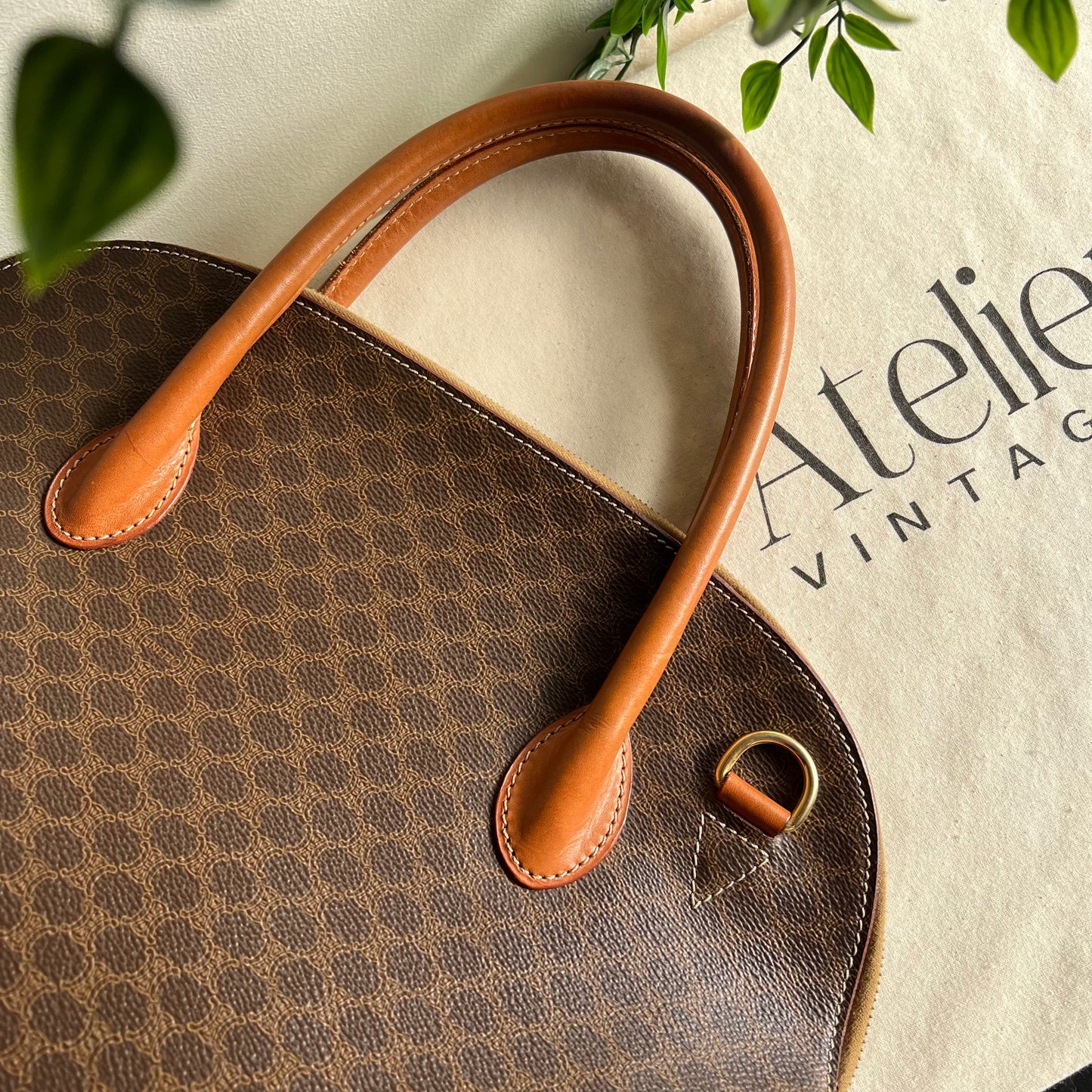 Celine Macadam Brown Dome Bag