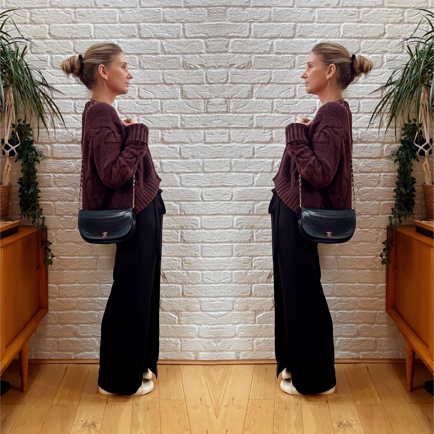 Chanel 1980s Quilted Half Moon CC Turnlock Single Flap