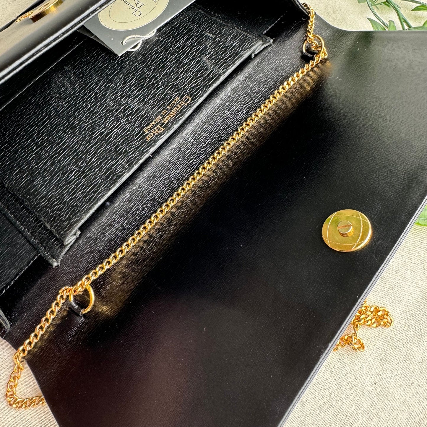 Dior 1980s Quilted Two Way Chain Strap Bag with Box