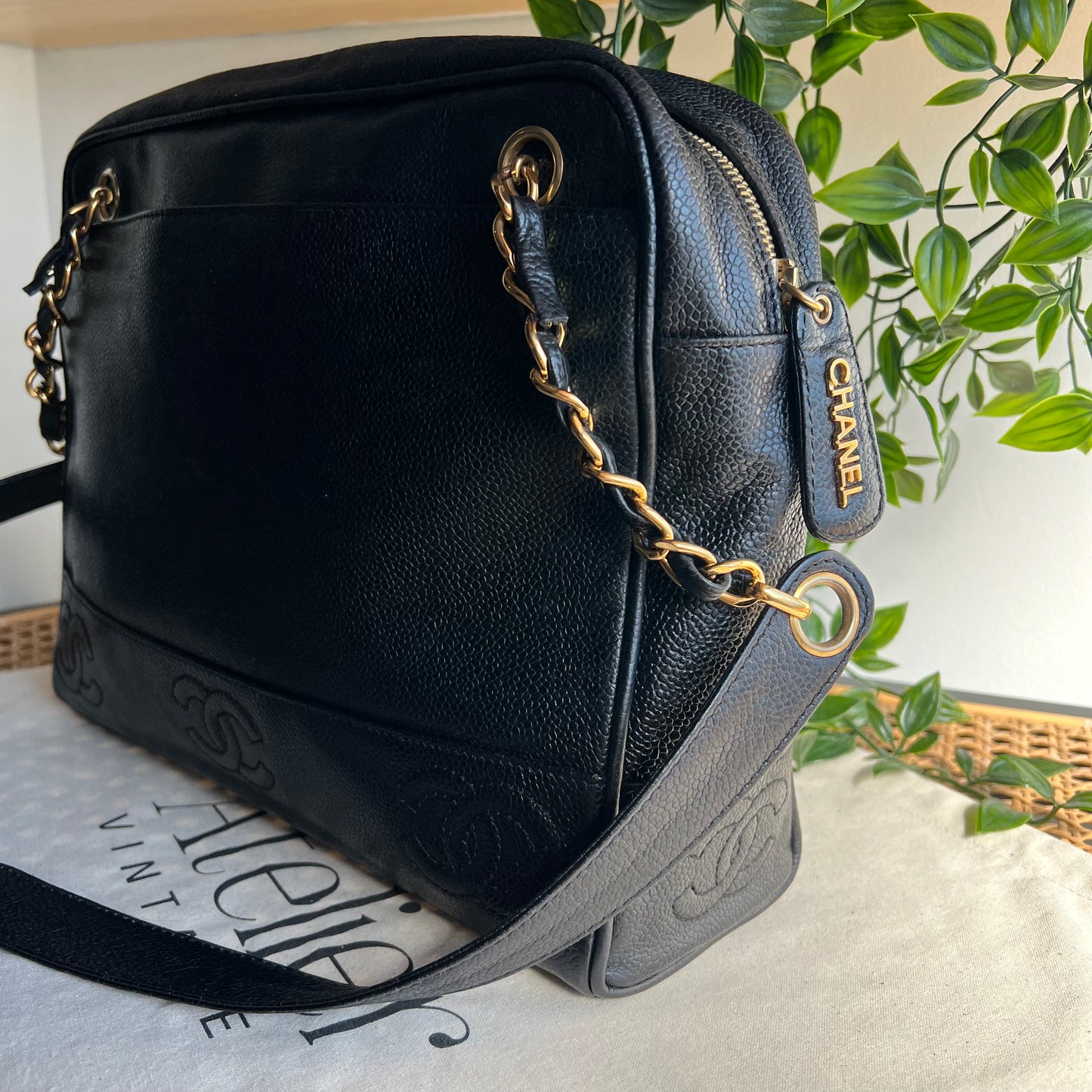 Chanel 1996 Triple CC Caviar Shoulder Bag
