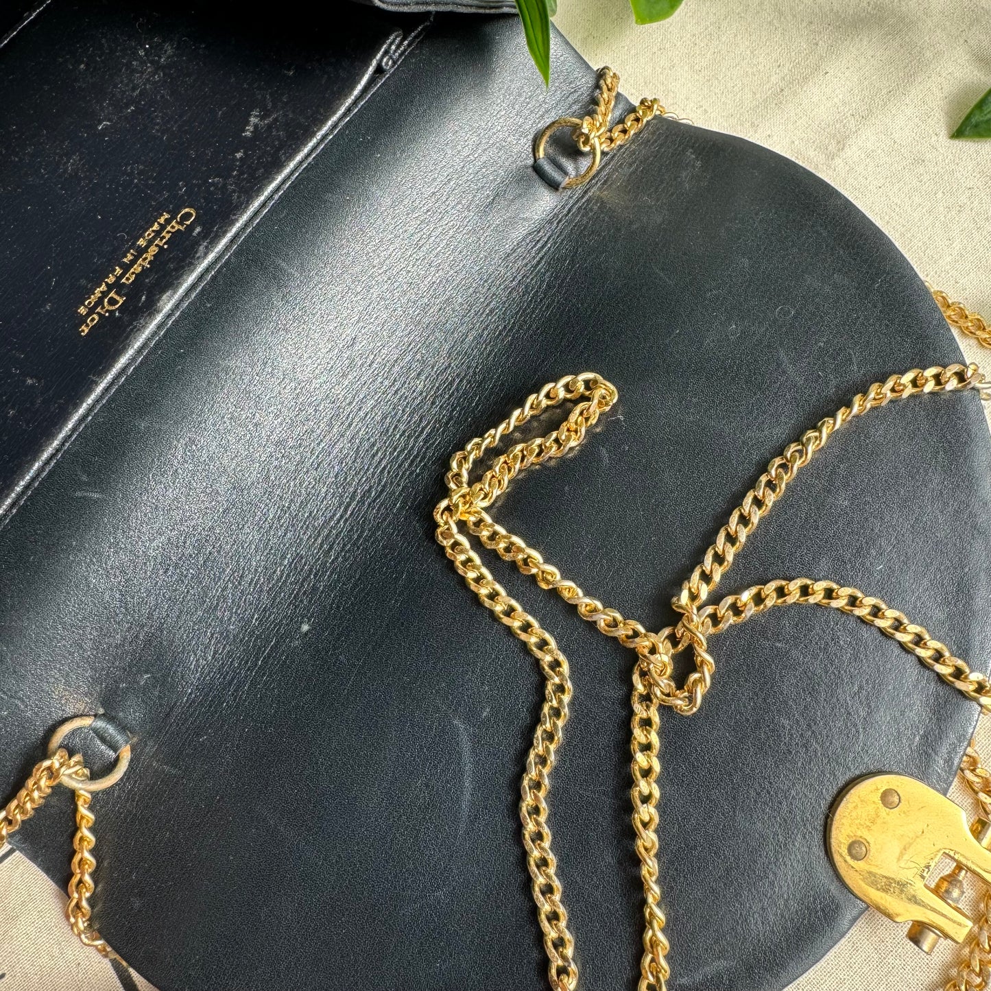 Dior 1980s Vintage Two Way Chain Strap Bag