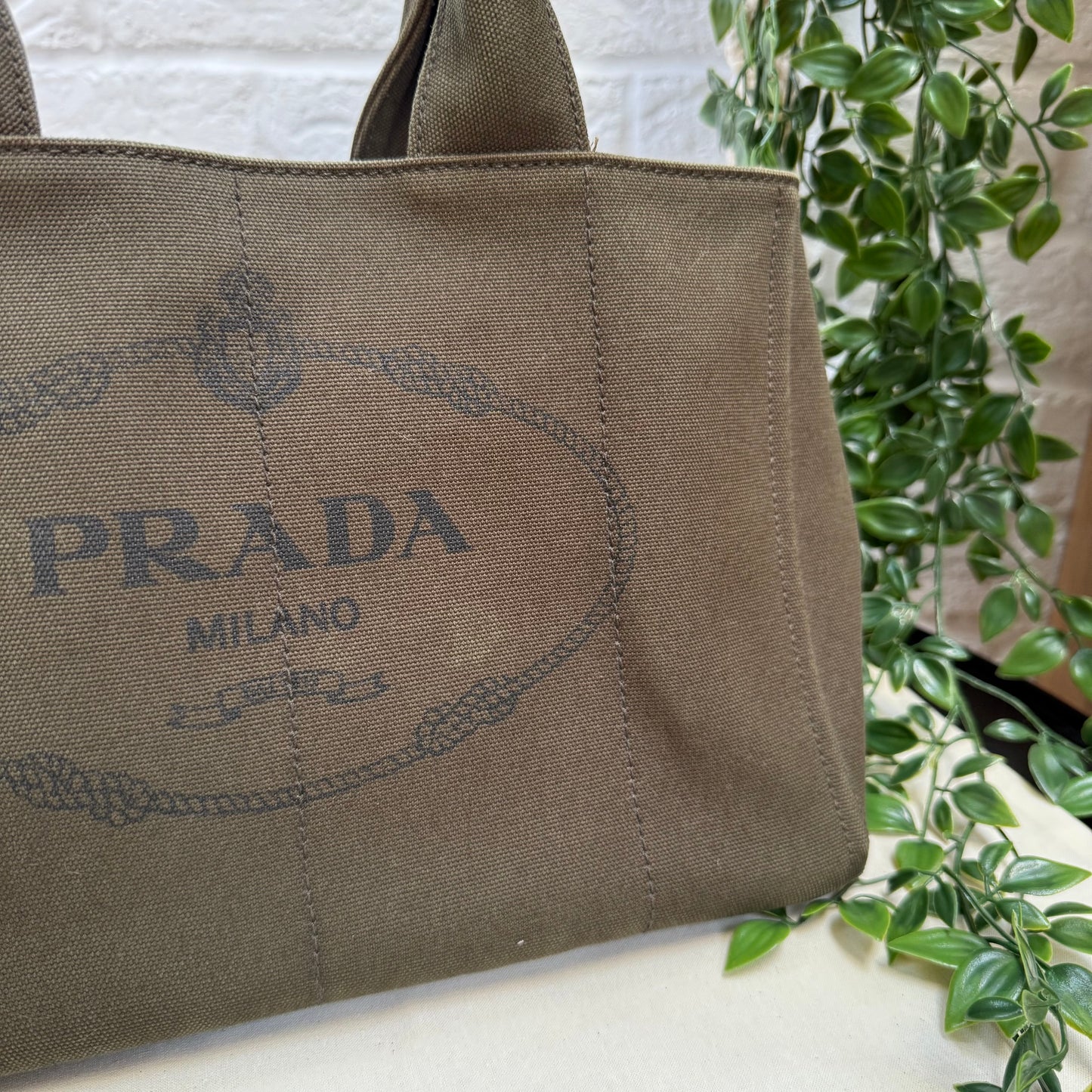 Prada 1990s Prada Canapa Canvas Tote