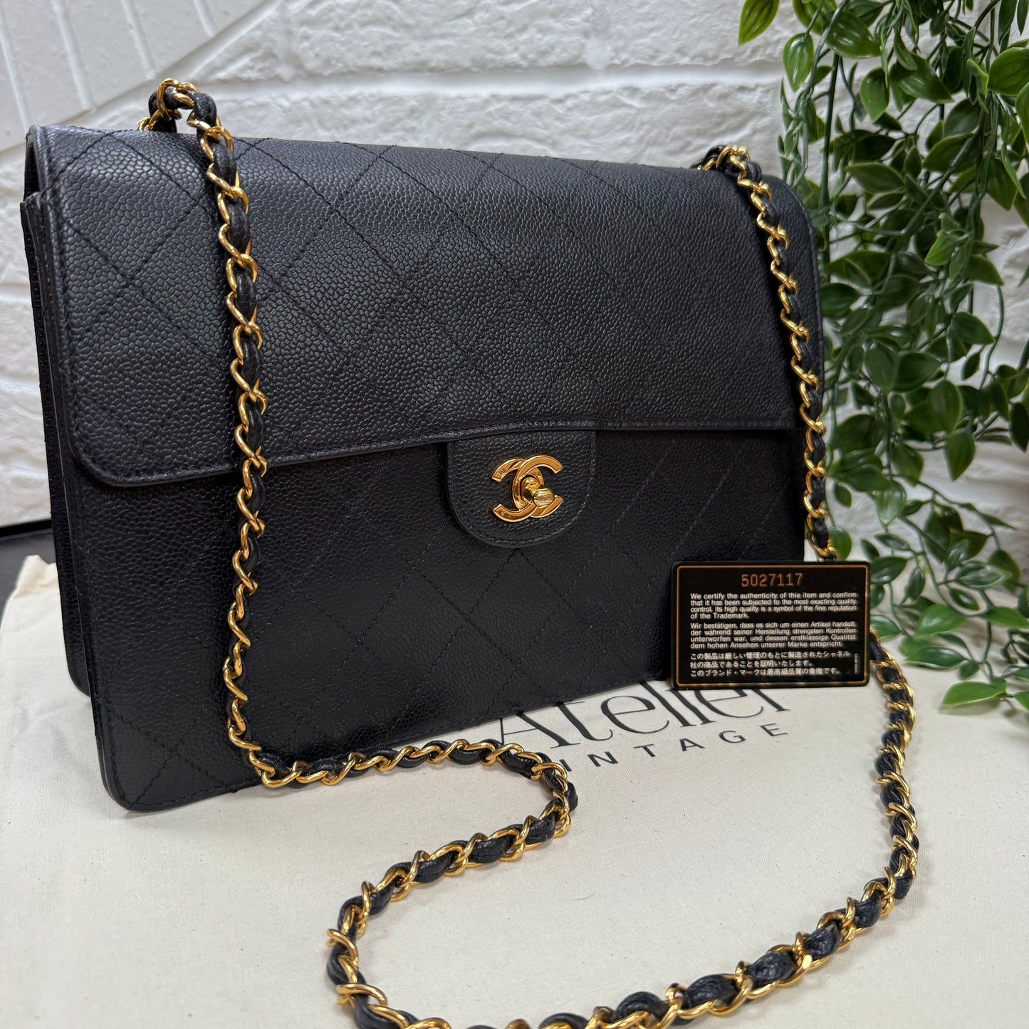 Chanel 1997 Very Rare Midnight Blue Caviar Single Flap
