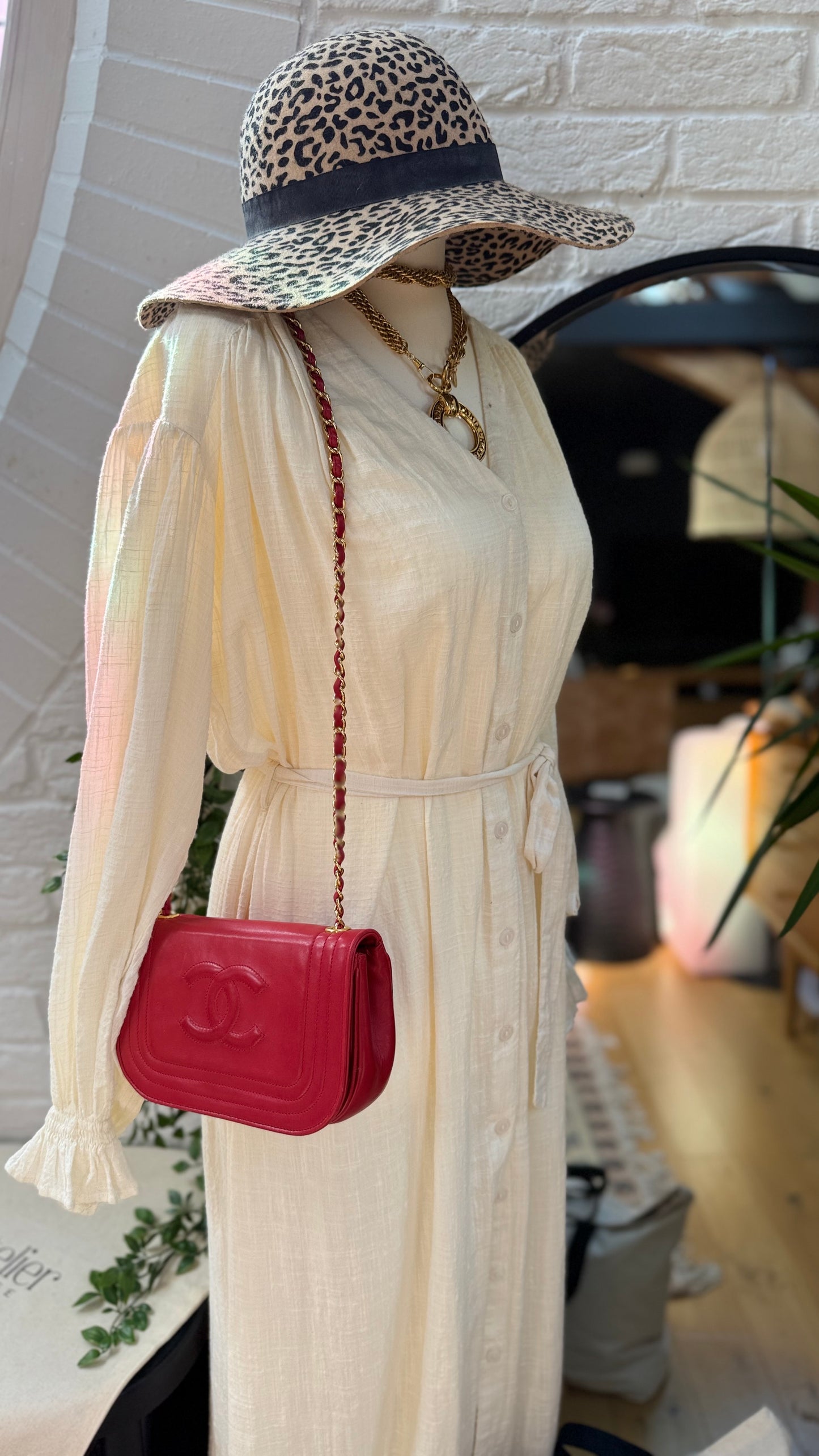 Chanel 1986 Red CC Quilted Full Flap