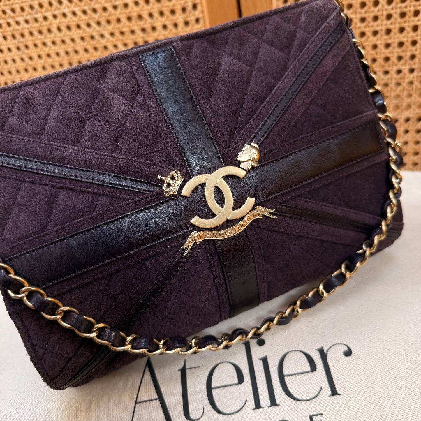 Chanel 2008 Bordeaux Limited Edition London & Paris Shoulder bag