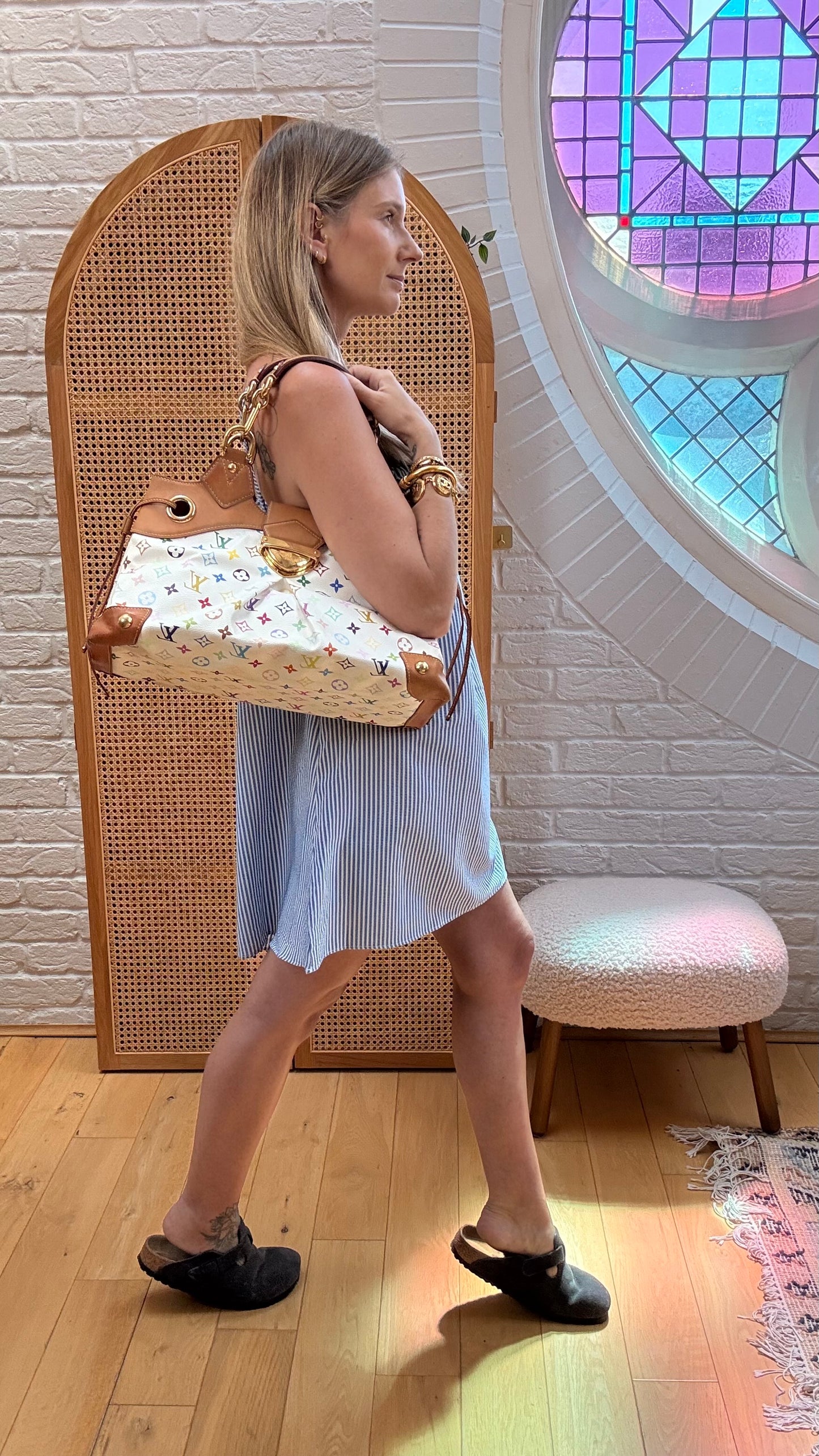 Louis Vuitton 2003 Murakami White Multi Color Ursula