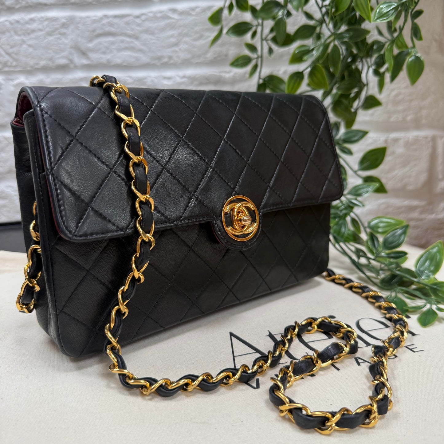 Chanel 1991 Circle CC Clasp Single Flap