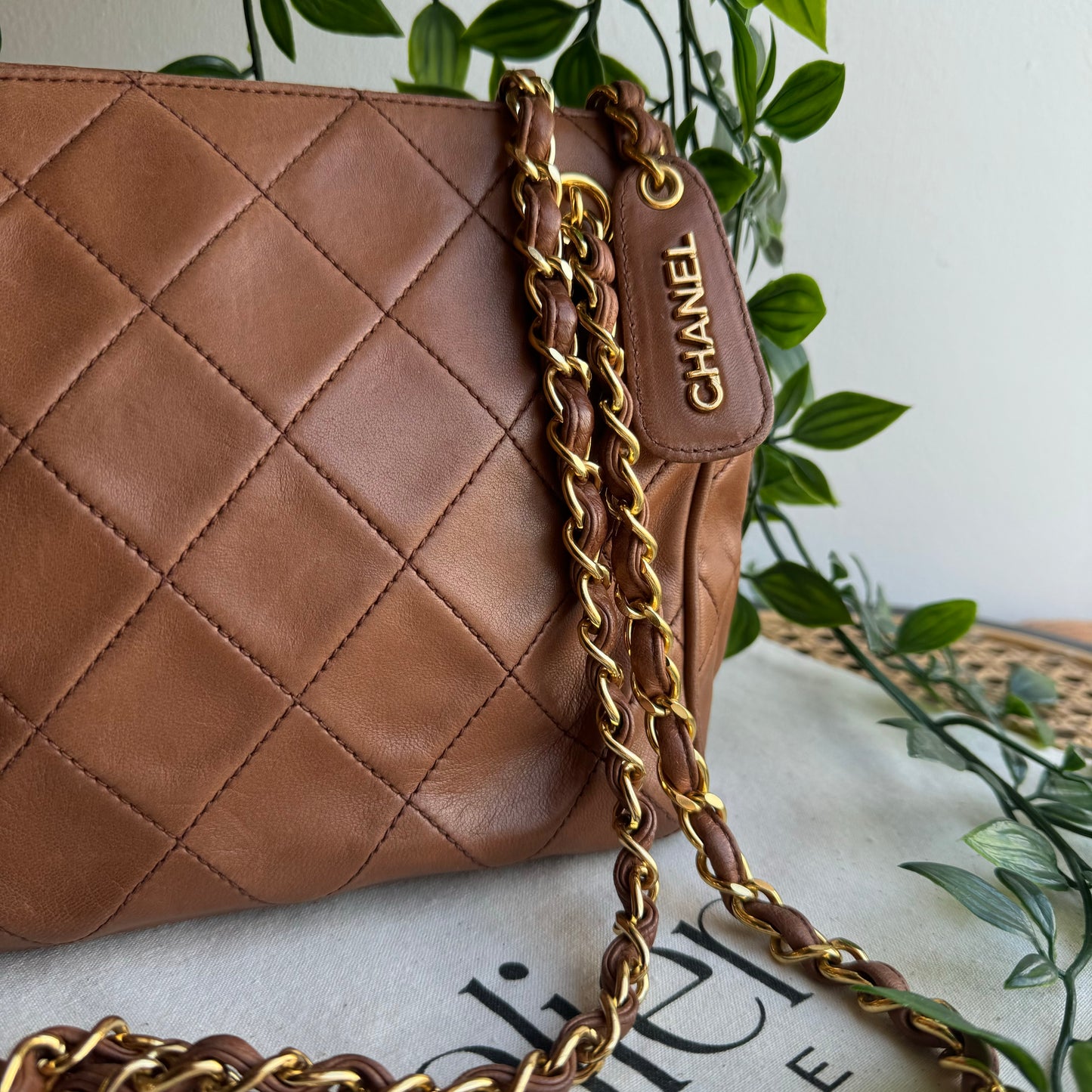 Chanel 1994 CC Lambskin Quilted Shoulder Bag