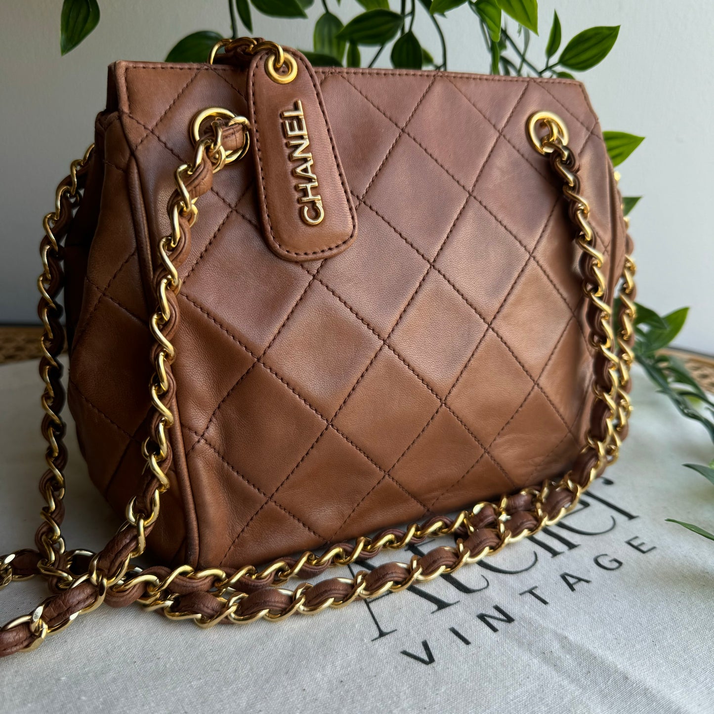 Chanel 1994 CC Lambskin Quilted Shoulder Bag