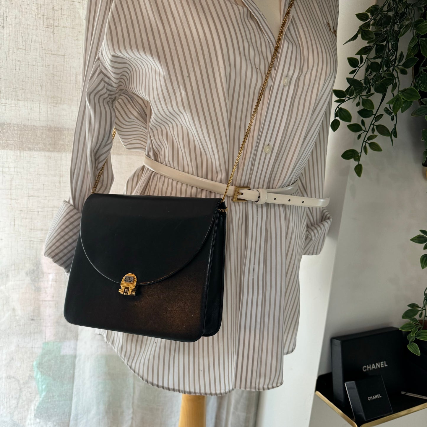 Dior 1980s Vintage Two Way Chain Strap Bag