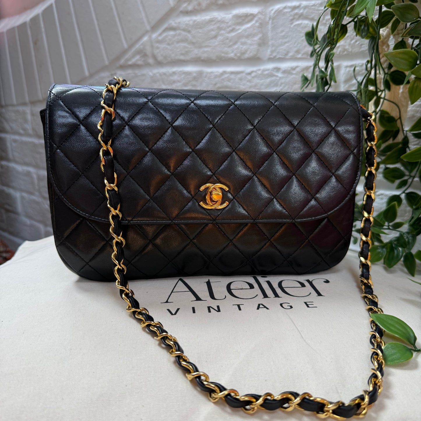 Chanel 1986 Half Moon Single flap with Limited edition CC Turnlock
