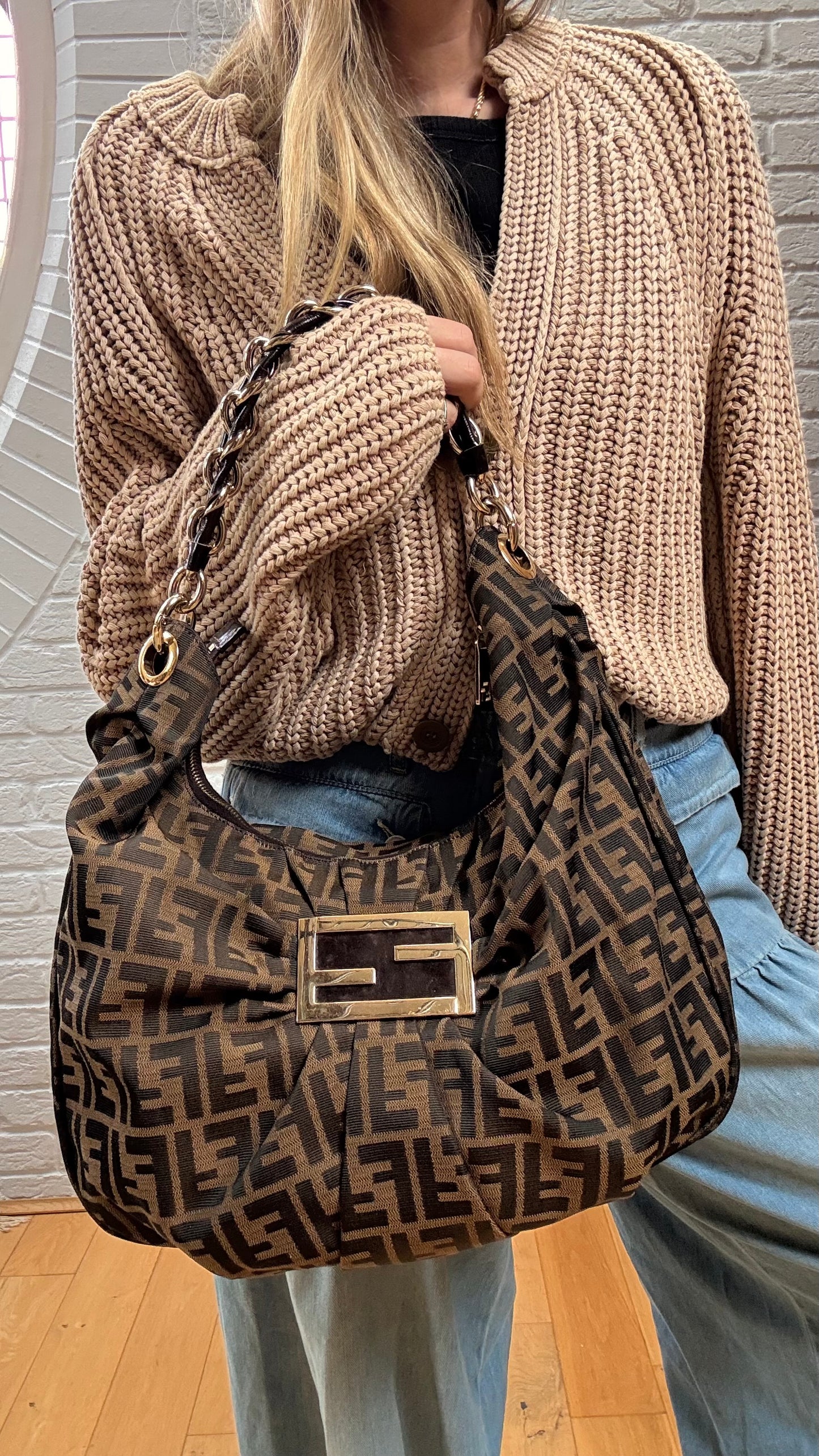 Fendi 1990s Mia Mamma Hobo Tote