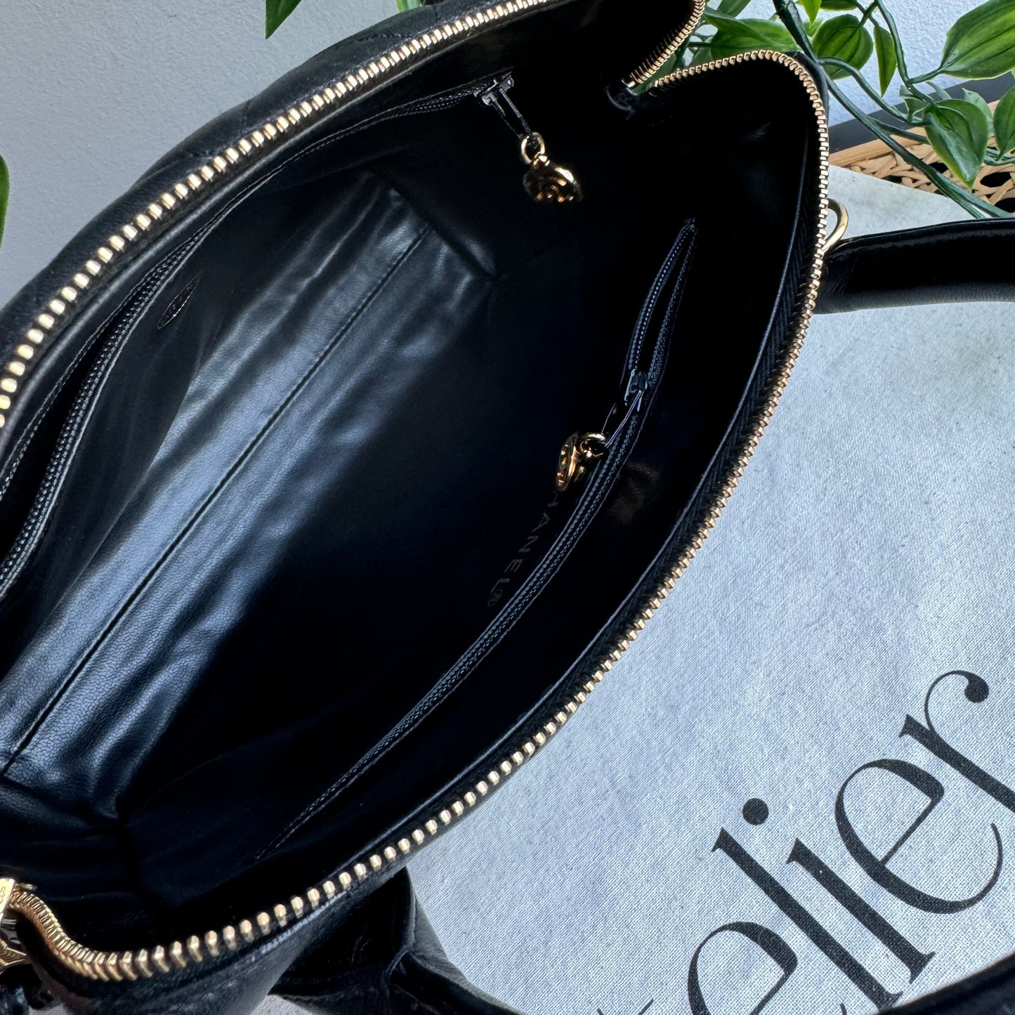 Chanel 1991 Quilted Lambskin Top Handle Two Way Bag