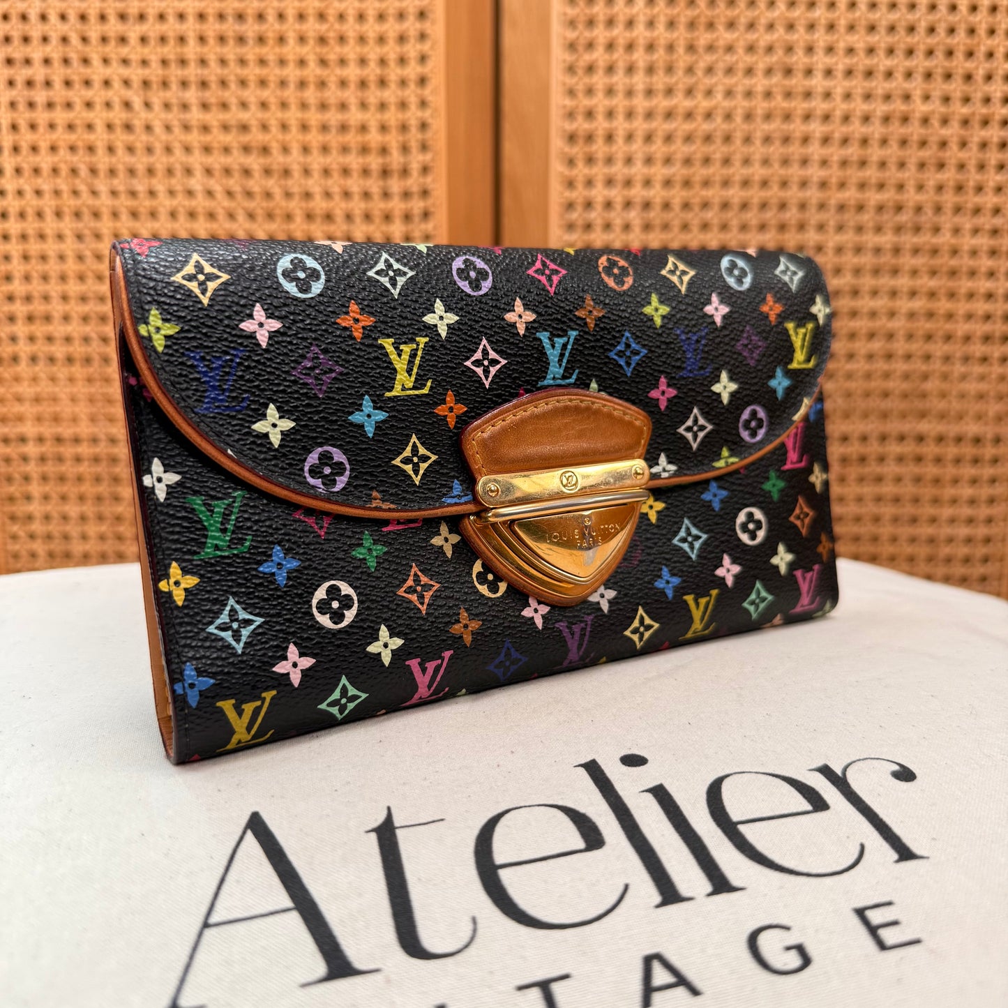 Louis Vuitton 2003 Murakami Multicolor black Eugenie Purse