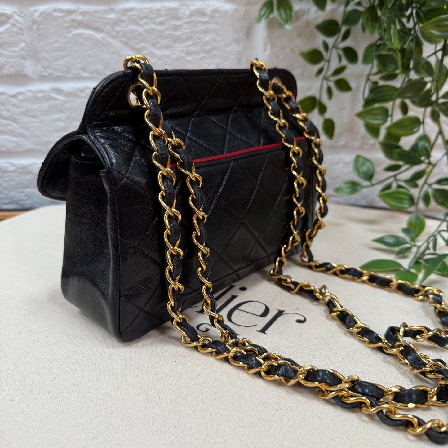 Chanel 1989 Rare Bi Color Single Flap Two Way