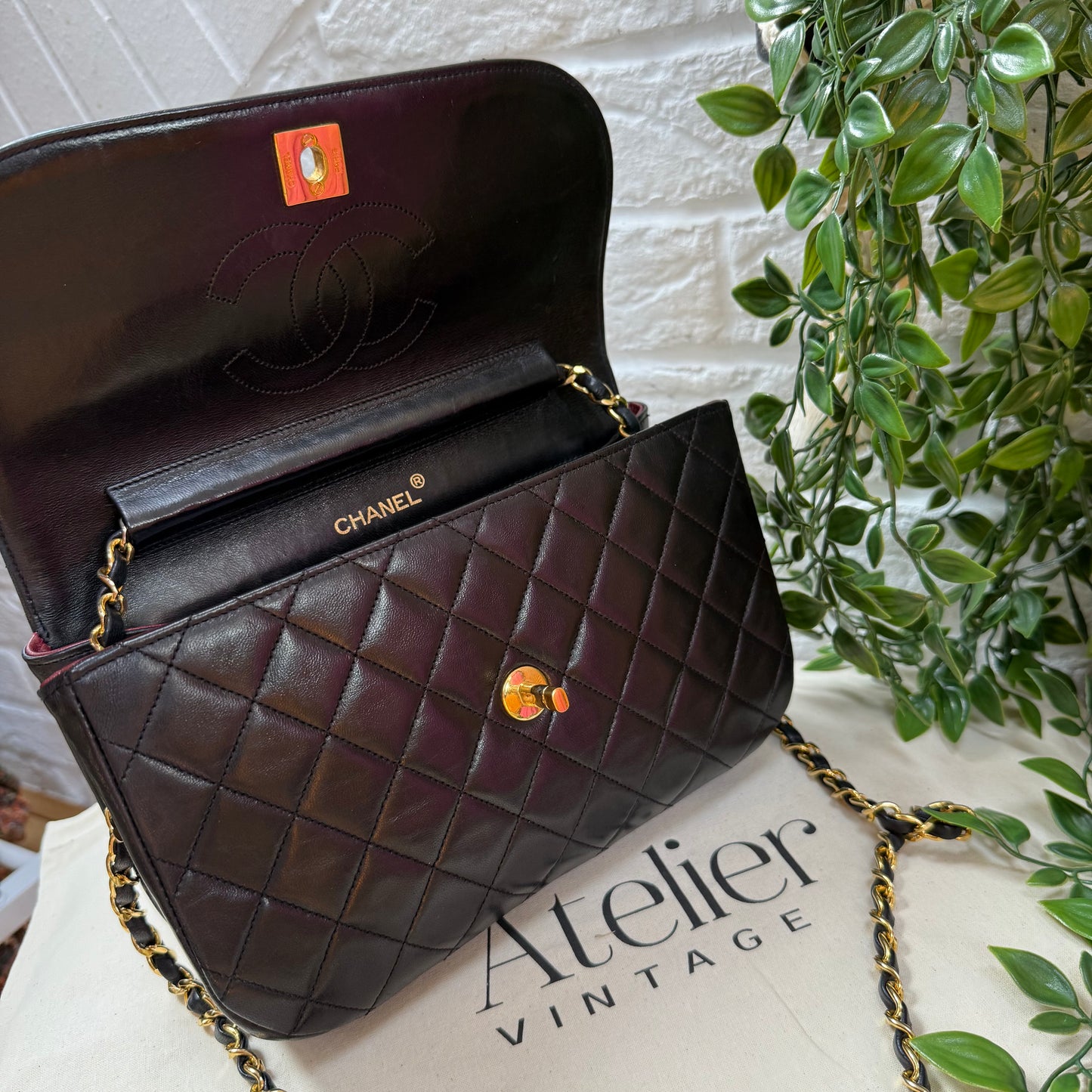 Chanel 1986 Half Moon Single flap with Limited edition CC Turnlock