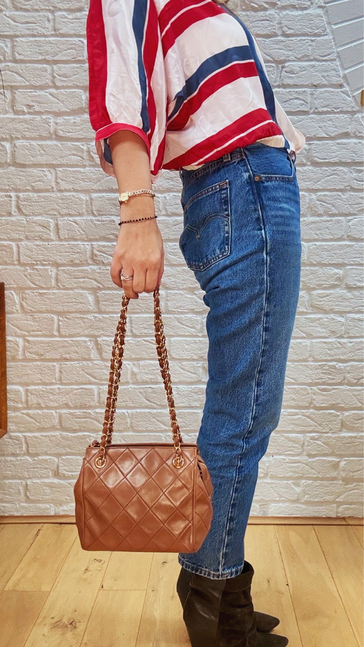 Chanel 1994 CC Lambskin Quilted Shoulder Bag